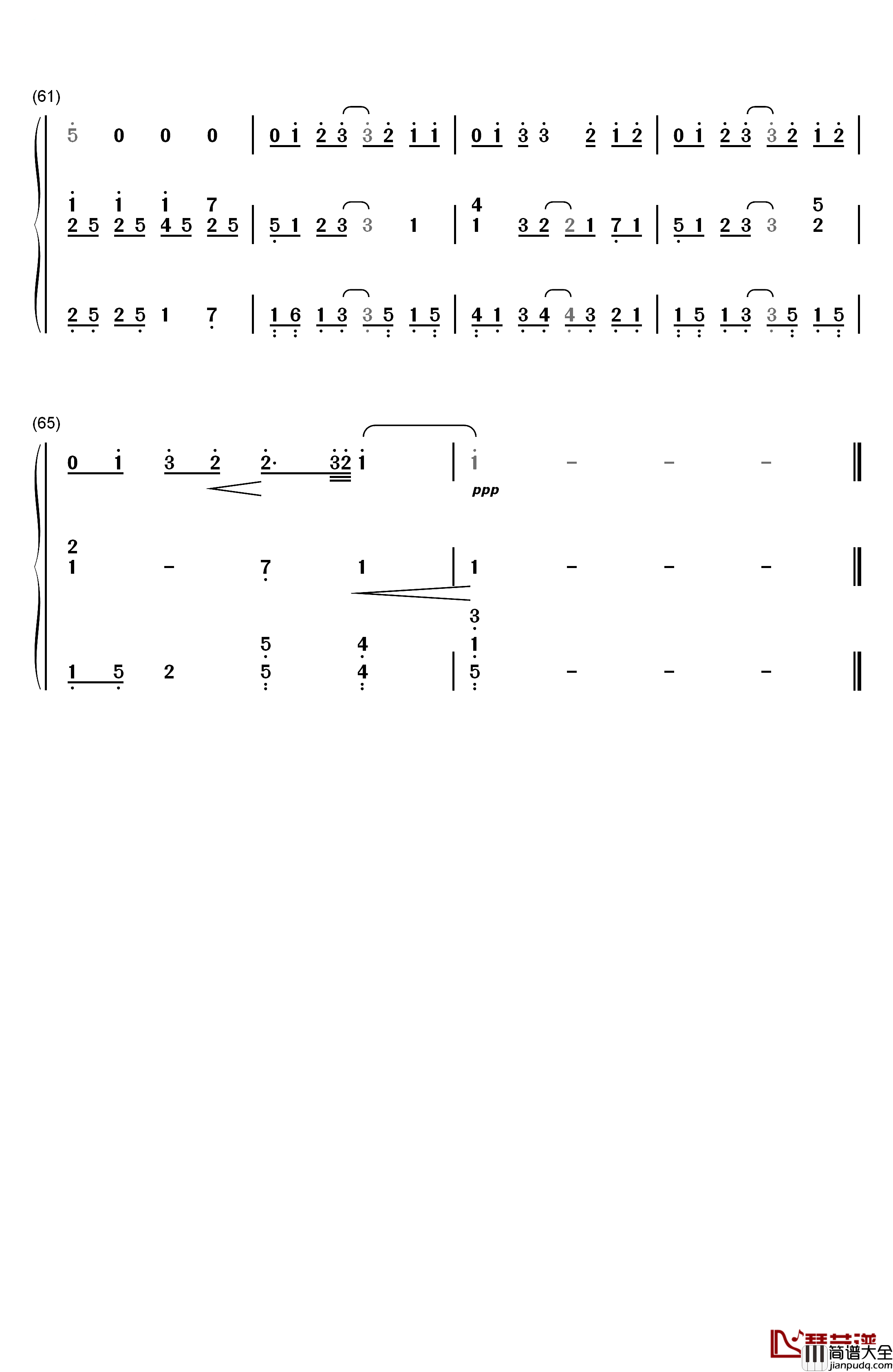 Try钢琴简谱_数字双手_Asher_Book