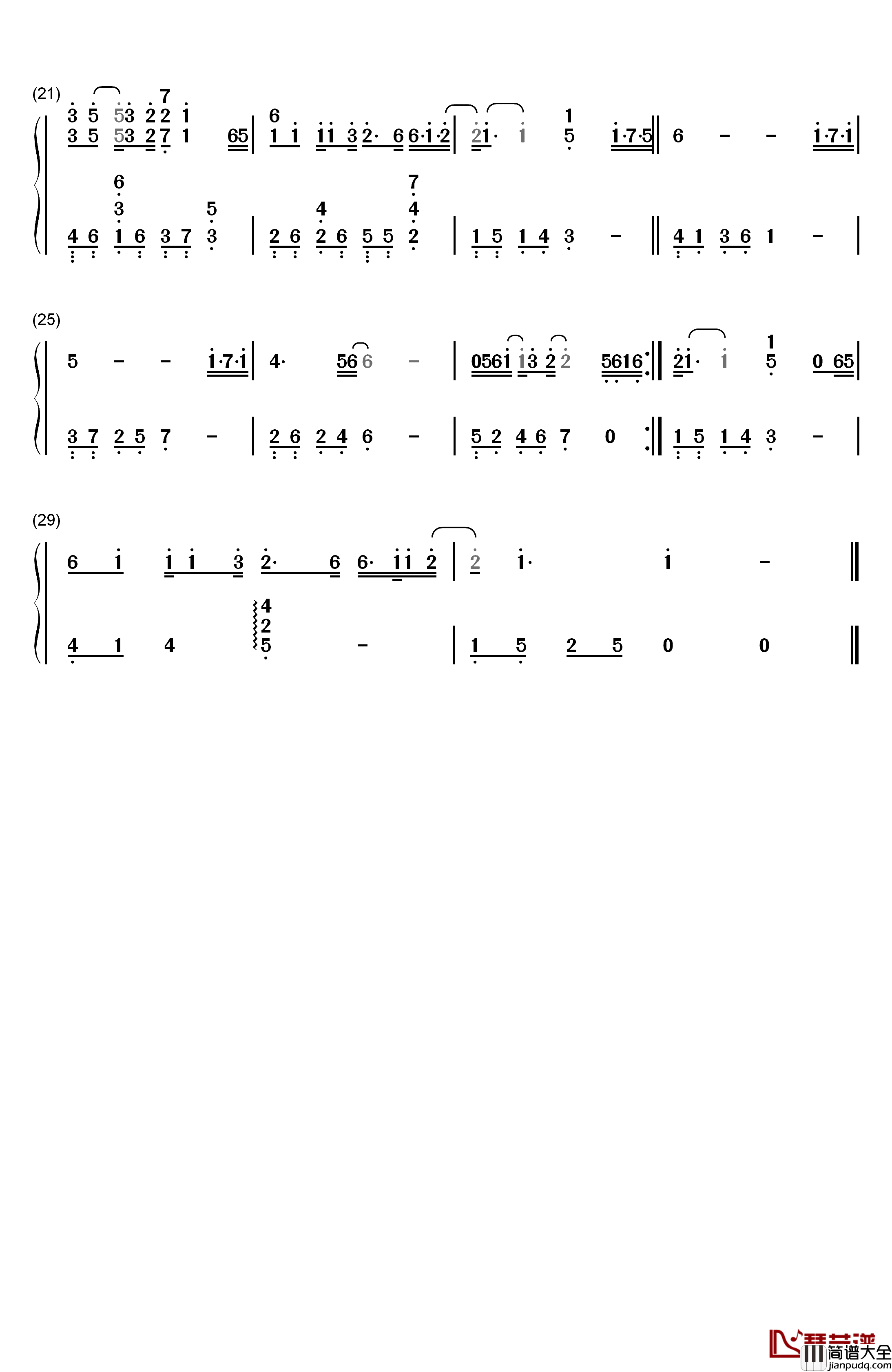 回忆里的那个人钢琴简谱_数字双手_李行亮