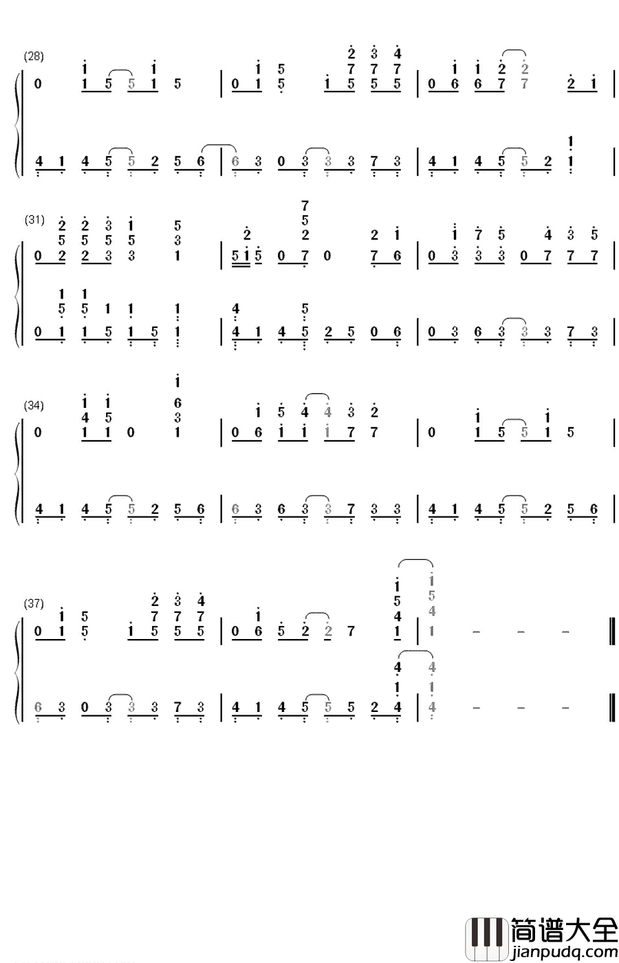 ebb_and_flow钢琴简谱_数字双手_Ray