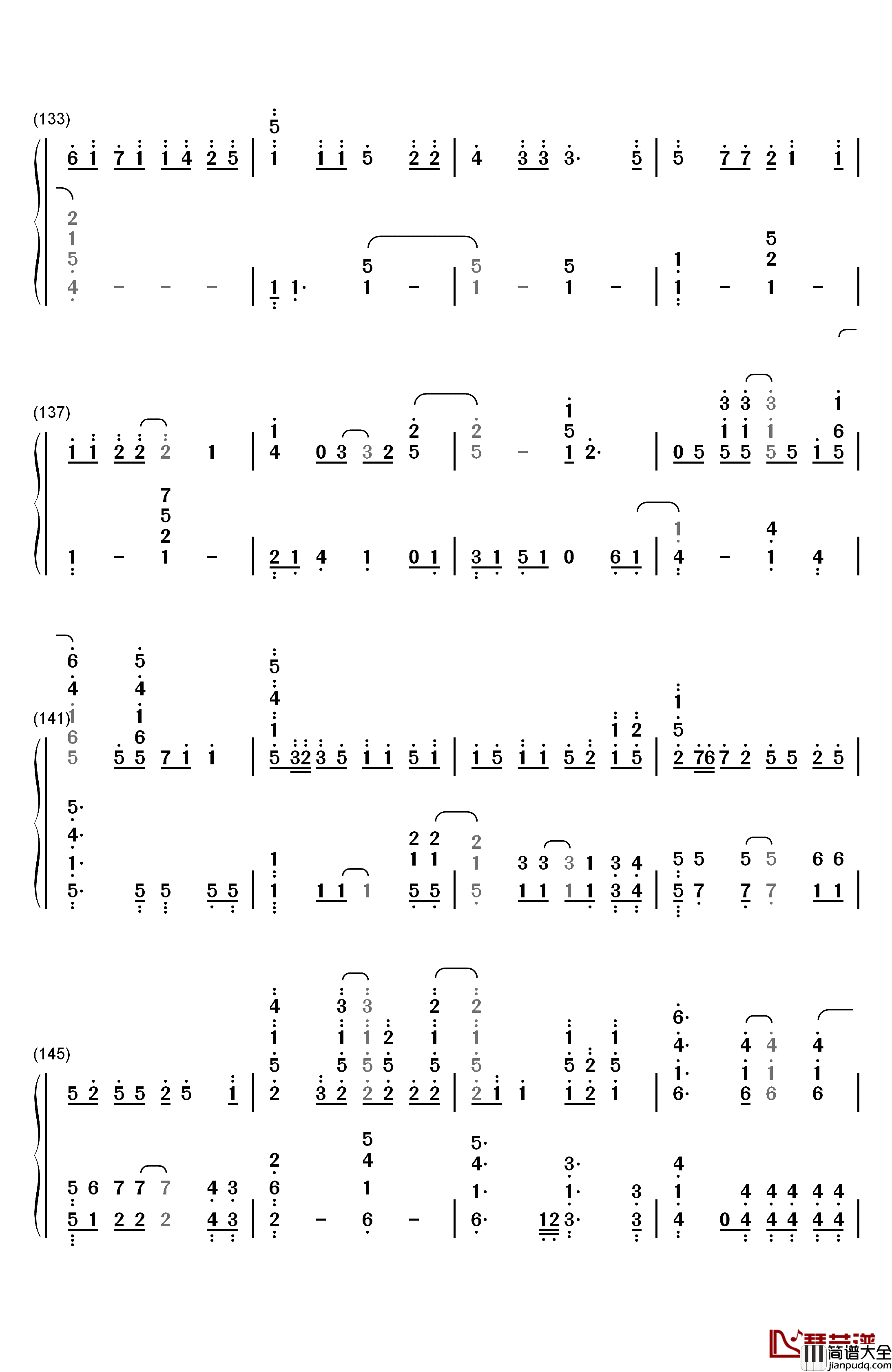 A_Million_Dreams钢琴简谱_数字双手_Pasek_and_Paul