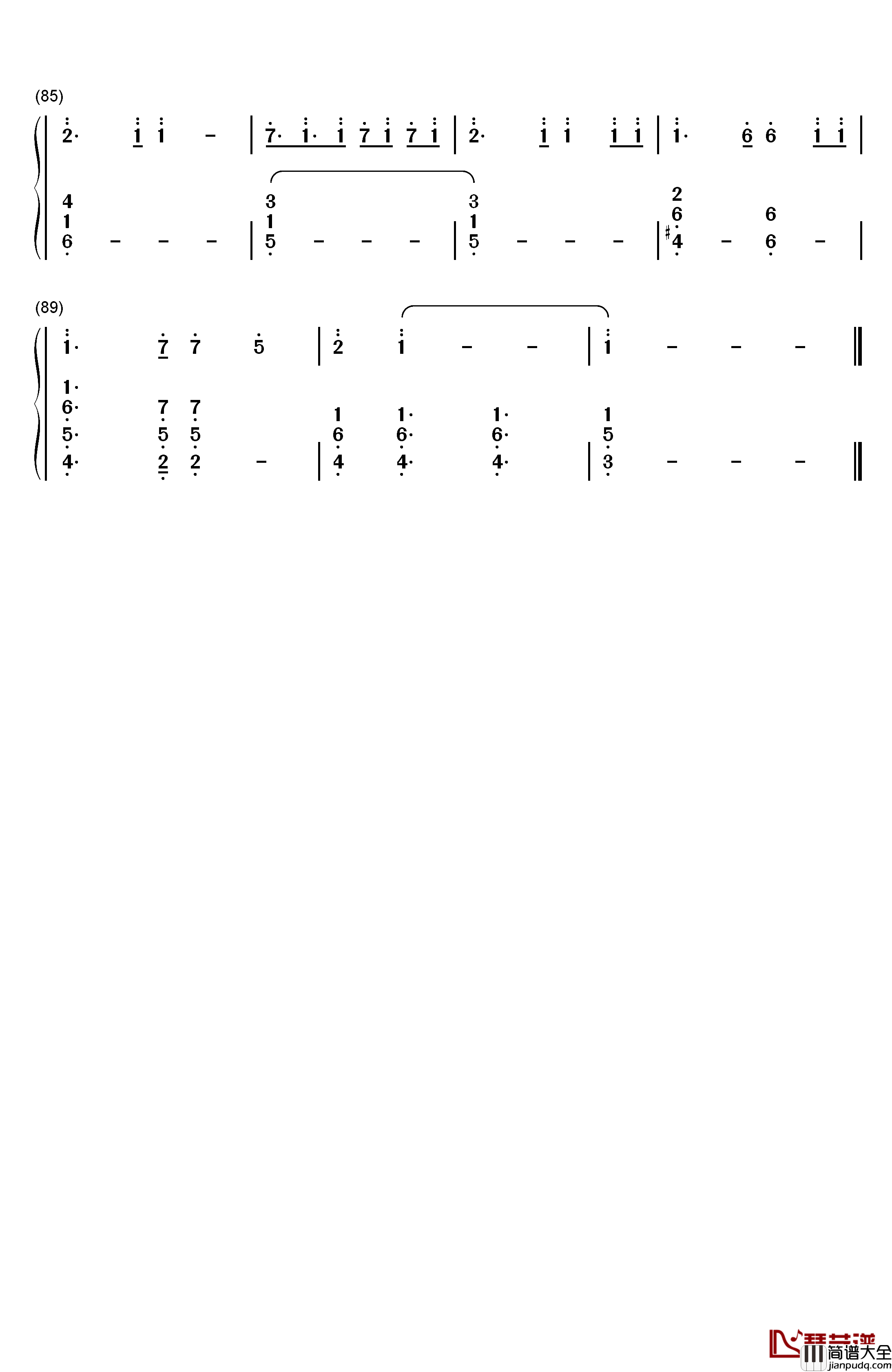 Dream×Dream钢琴简谱_数字双手_爱内里菜