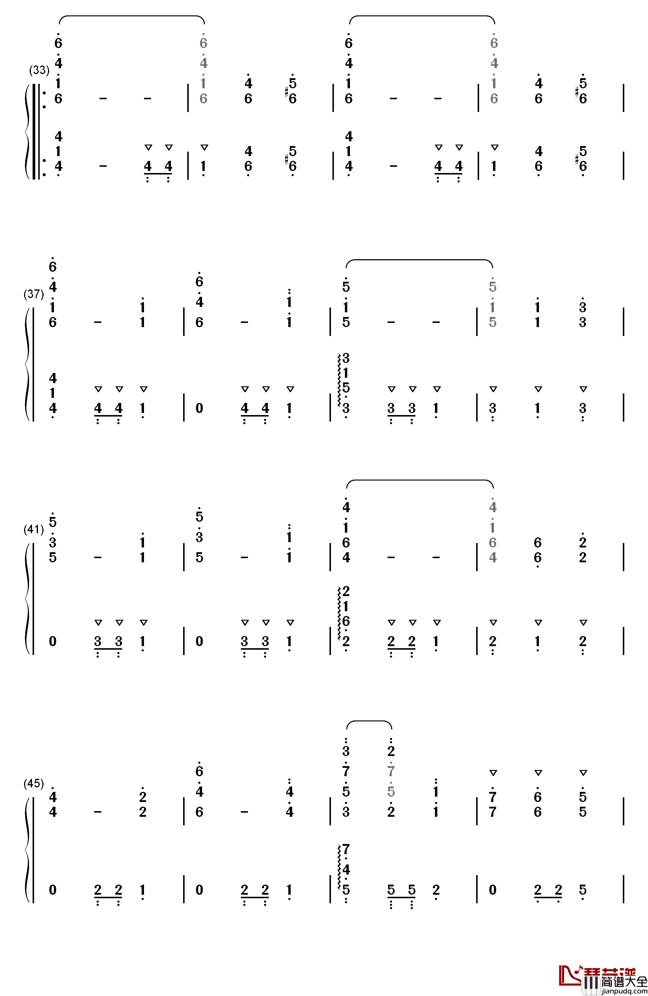 B大调第一钢琴三重奏钢琴简谱_数字双手_勃拉姆斯