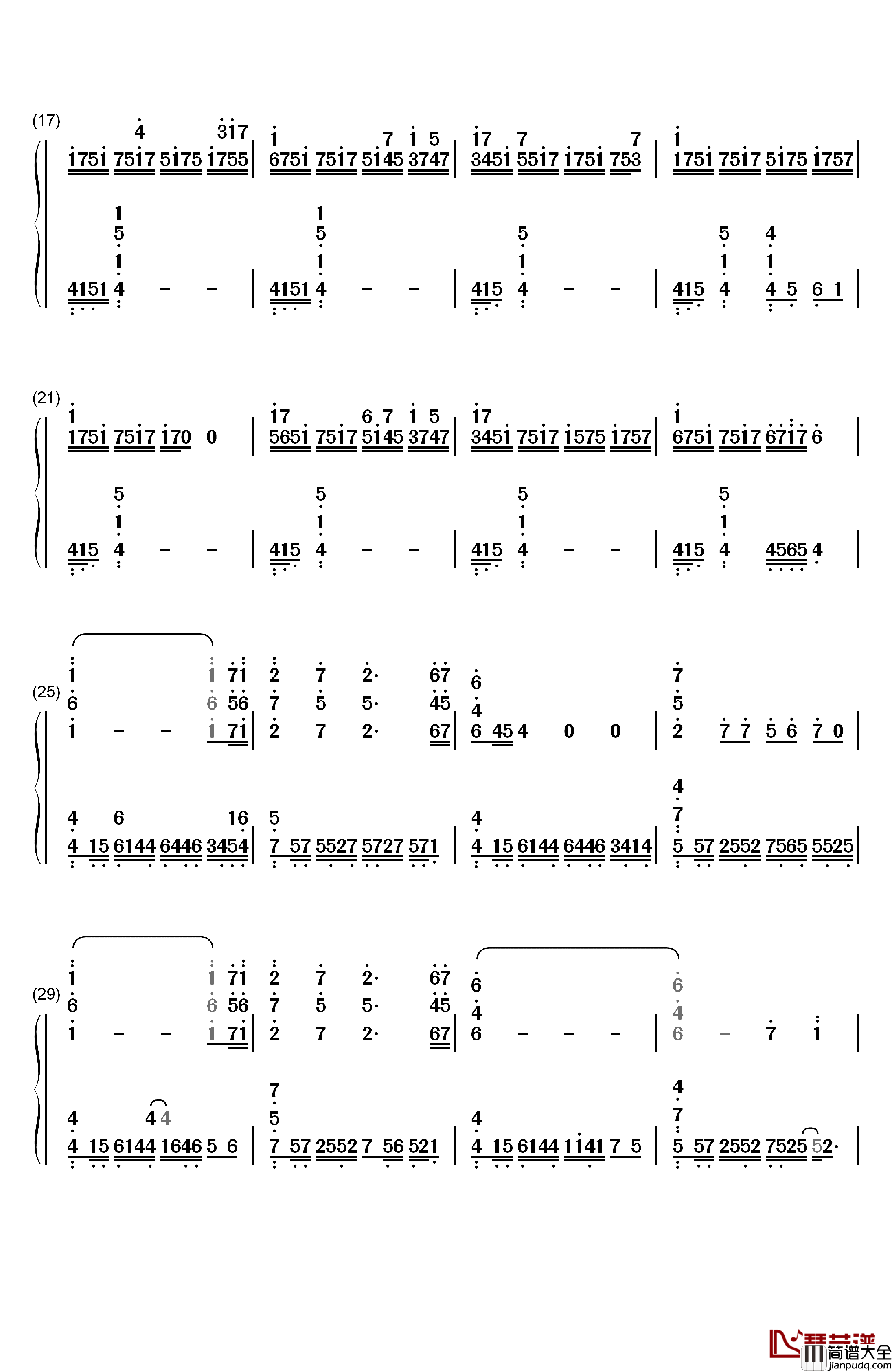 艾琳森林钢琴简谱_数字双手_CODASOUND_Studio_EIM