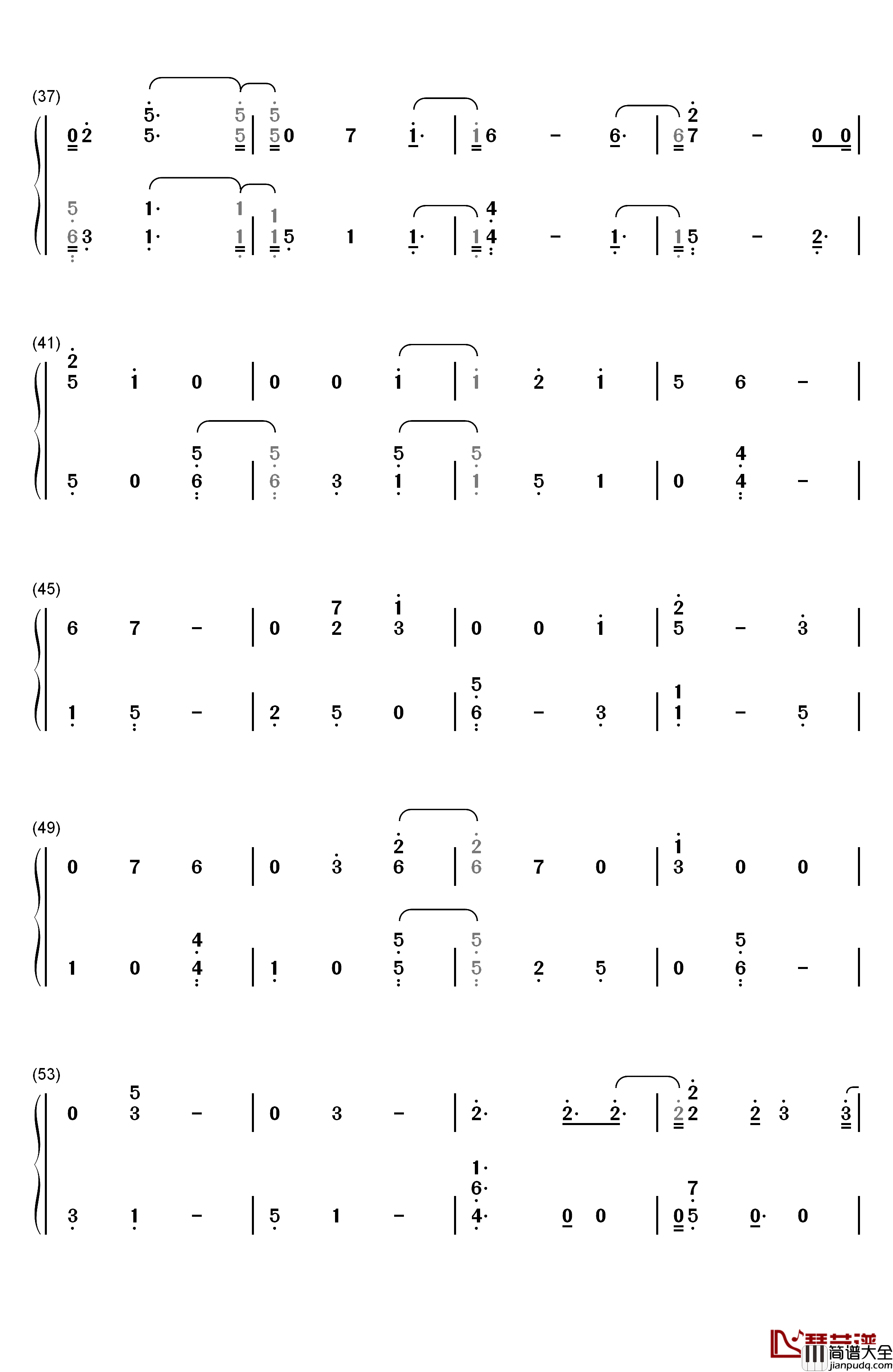 Hola_Hola钢琴简谱_数字双手_KARD