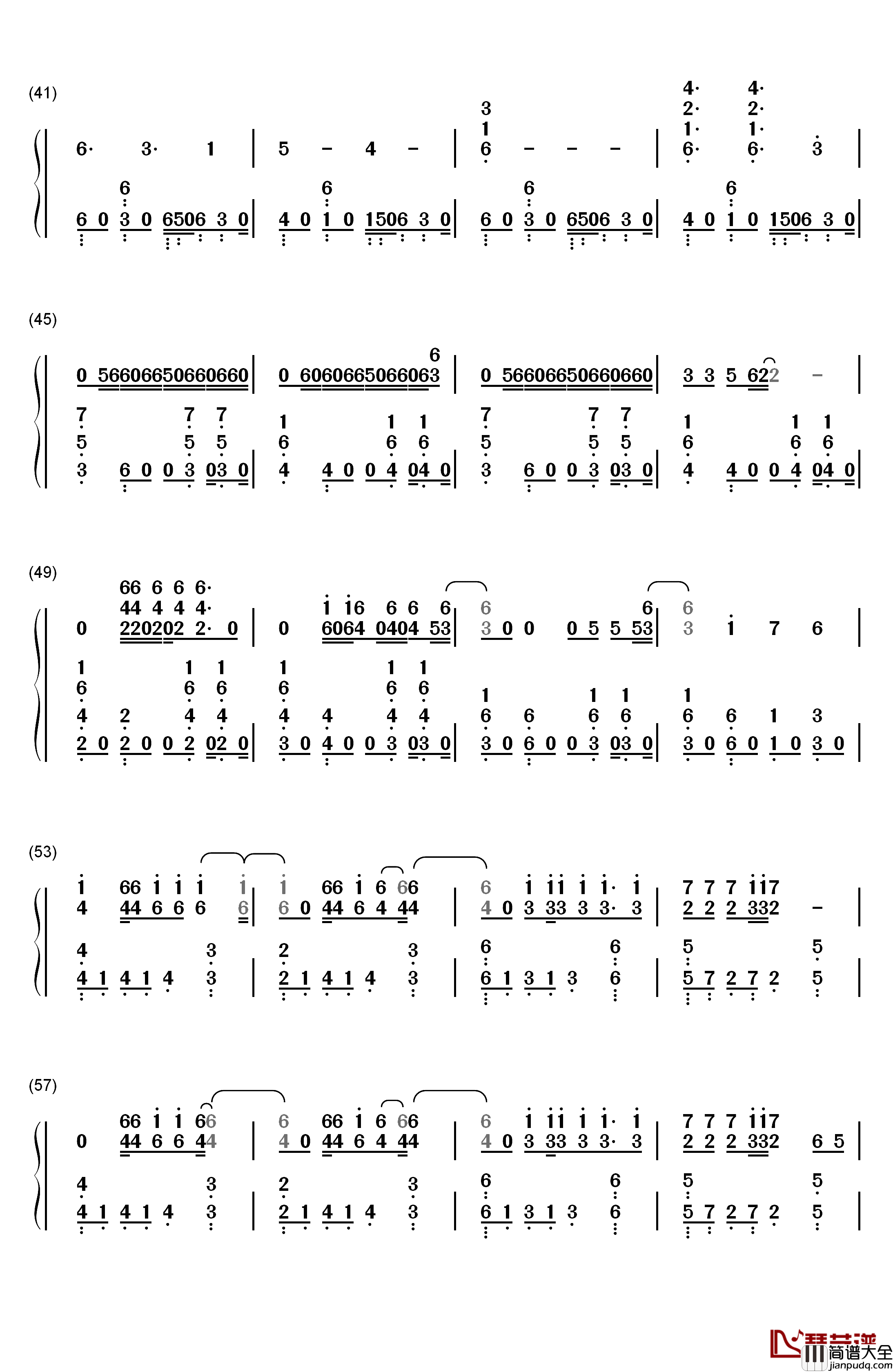 Dark_Necessities钢琴简谱_数字双手_Red_Hot_Chili_Peppers