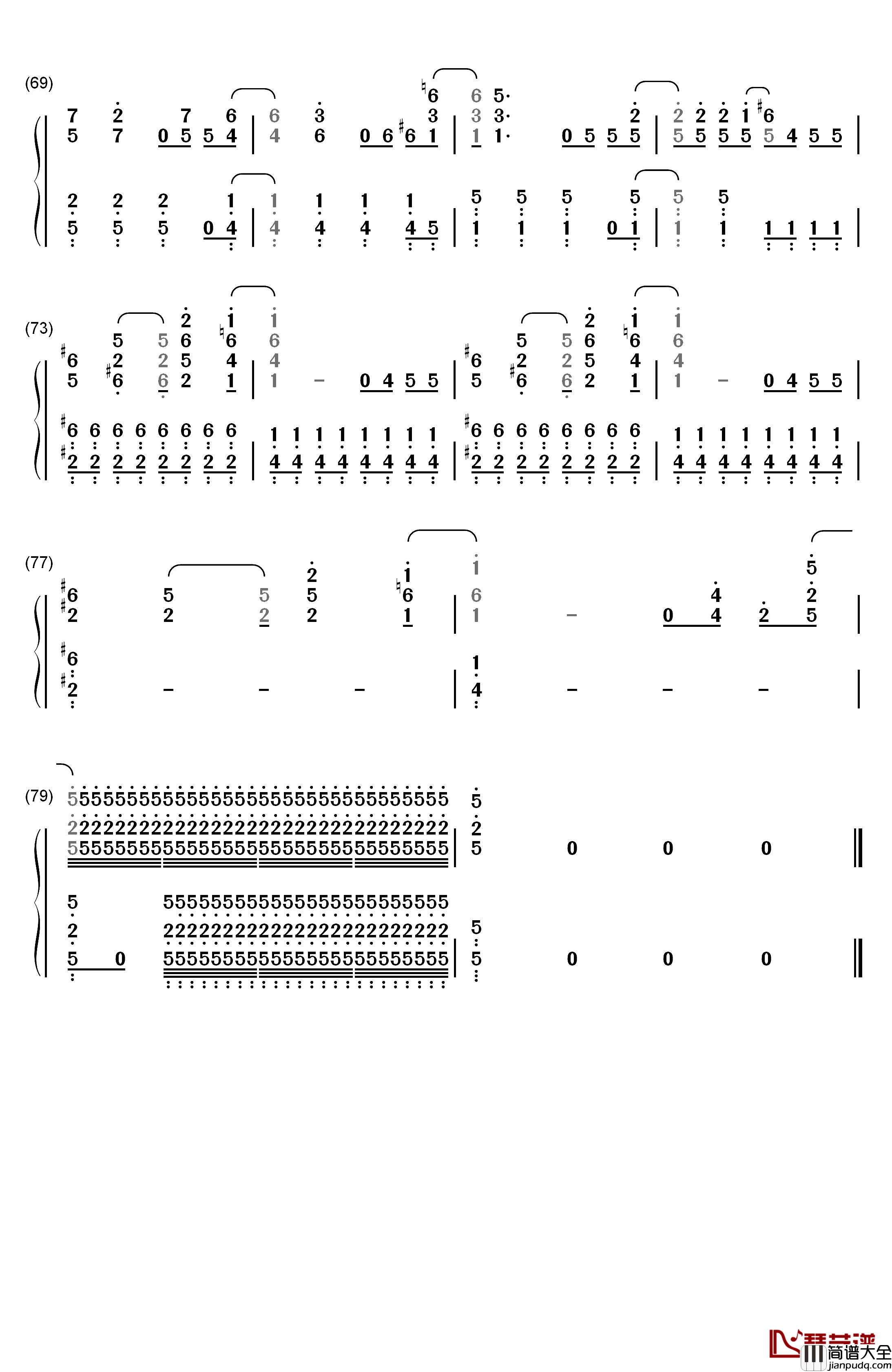 Get_Back钢琴简谱_数字双手_Demi_Lovato