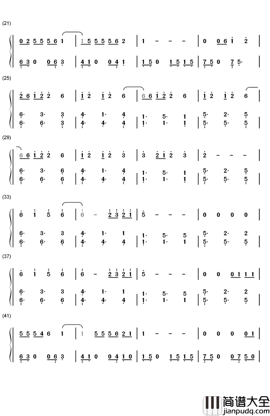 Cool_Kids钢琴简谱_数字双手_Echosmith