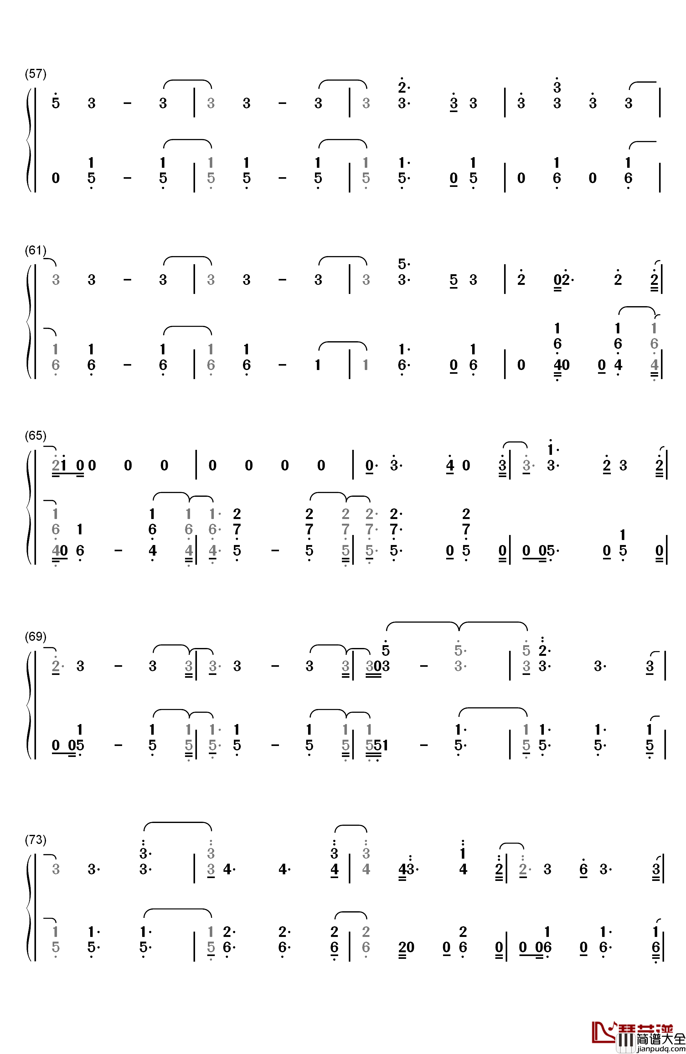 Selfish钢琴简谱_数字双手_Future_ft_Rihanna