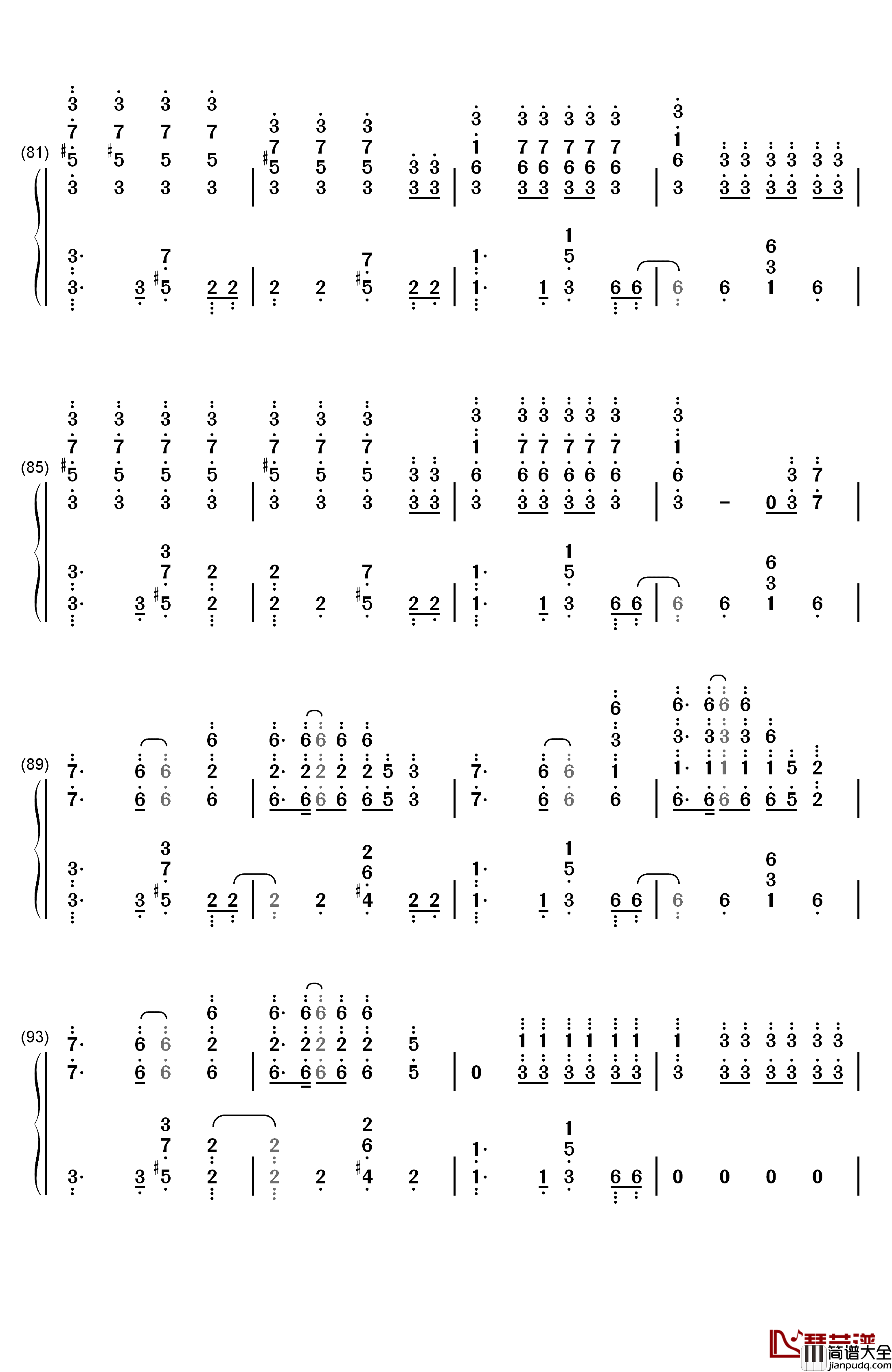 POP_STARS钢琴简谱_数字双手_KDA