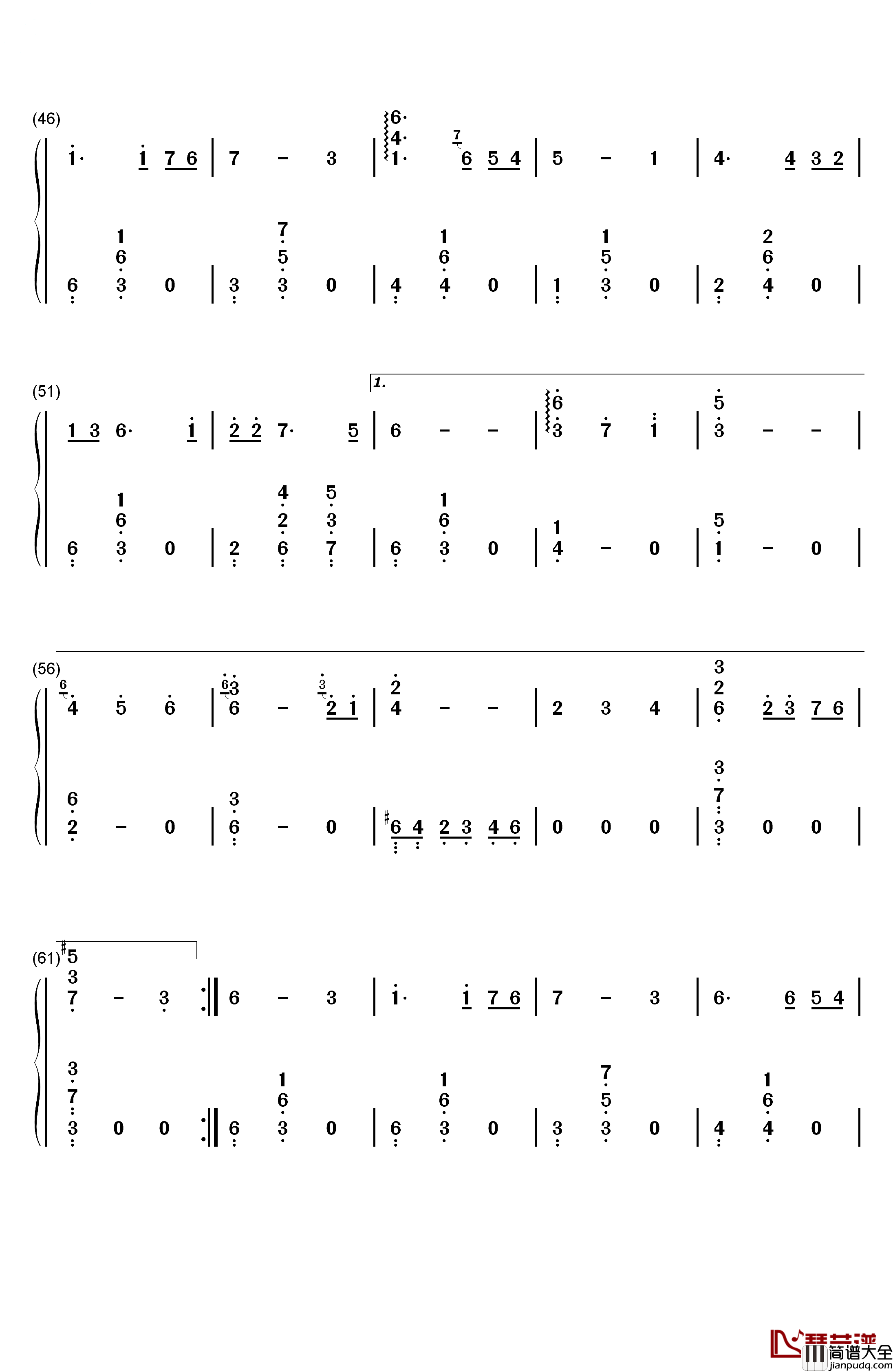 别了夏天钢琴简谱_数字双手_手嶌葵