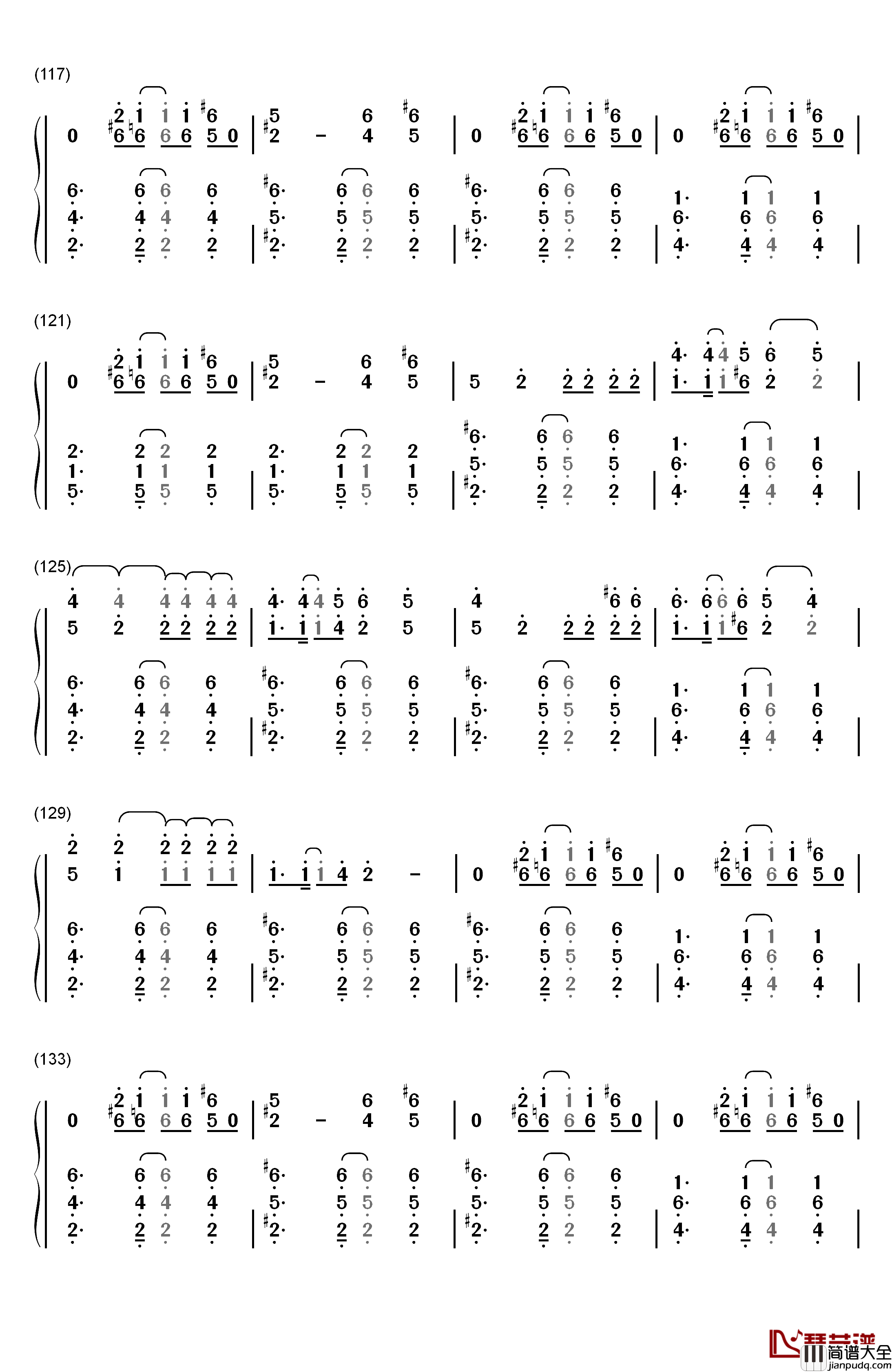 I'm_Into_You钢琴简谱_数字双手_Jennifer_Lopez