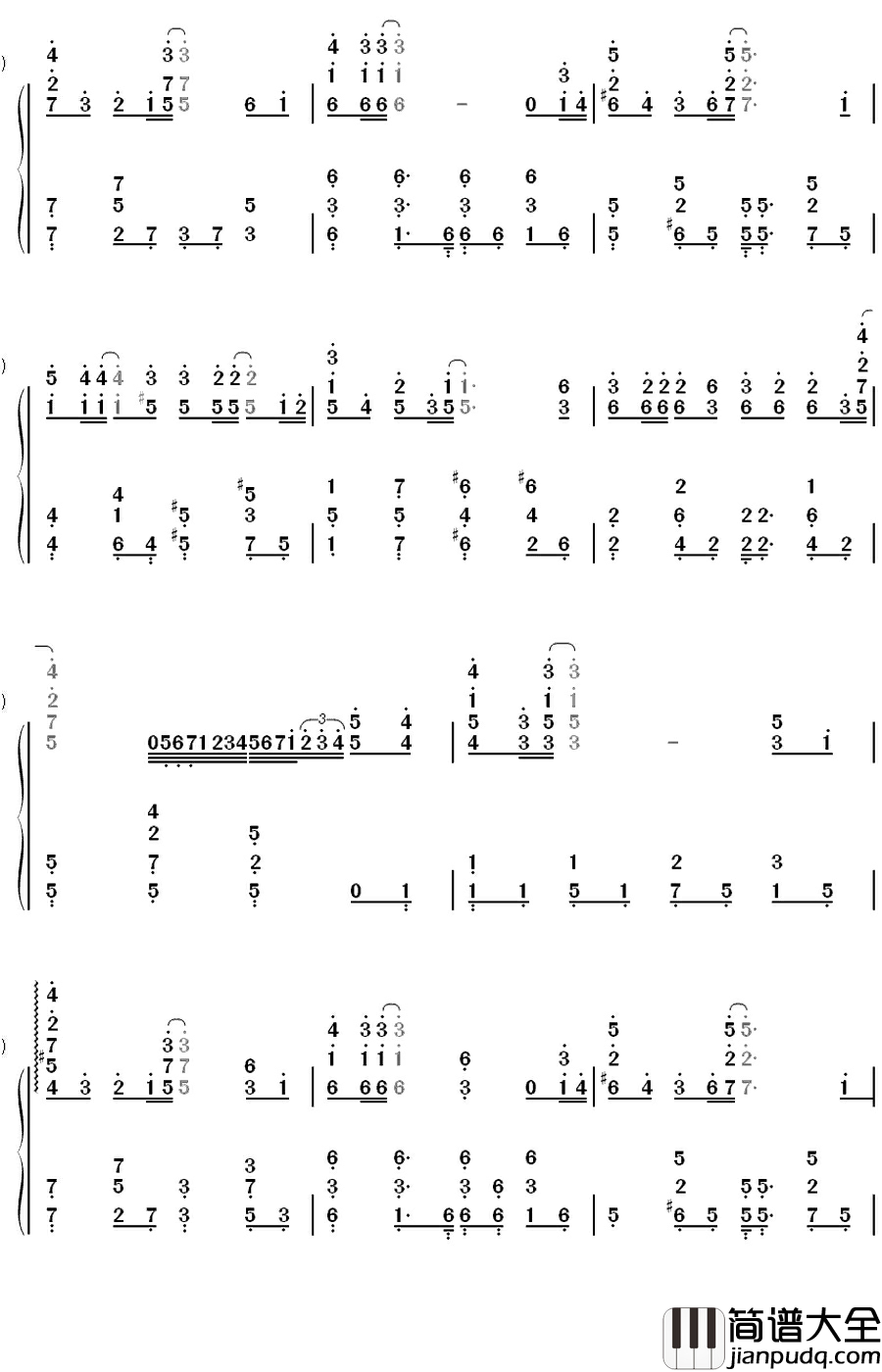 アメフラシの歌〜Beautiful_Rain〜钢琴简谱_数字双手_前田玲奈