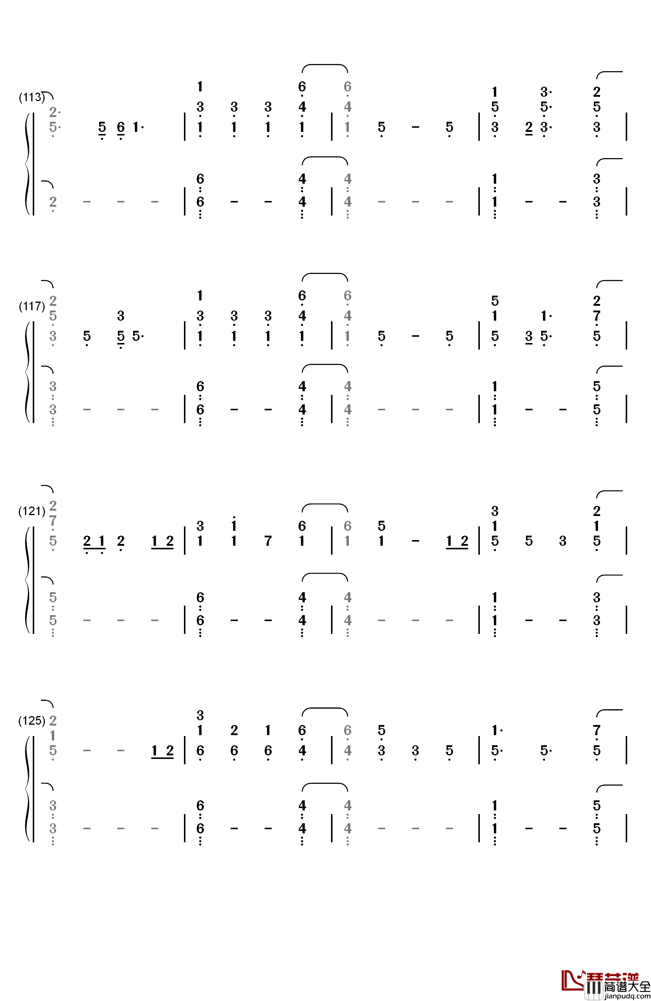 Everglow钢琴简谱_数字双手_Coldplay