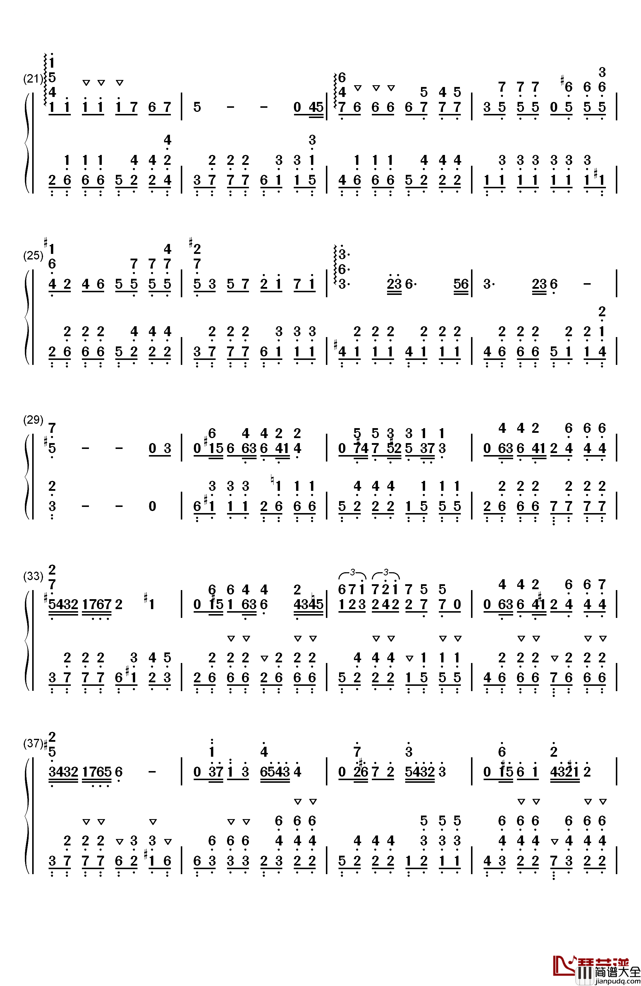 海の見える街钢琴简谱_数字双手_久石让