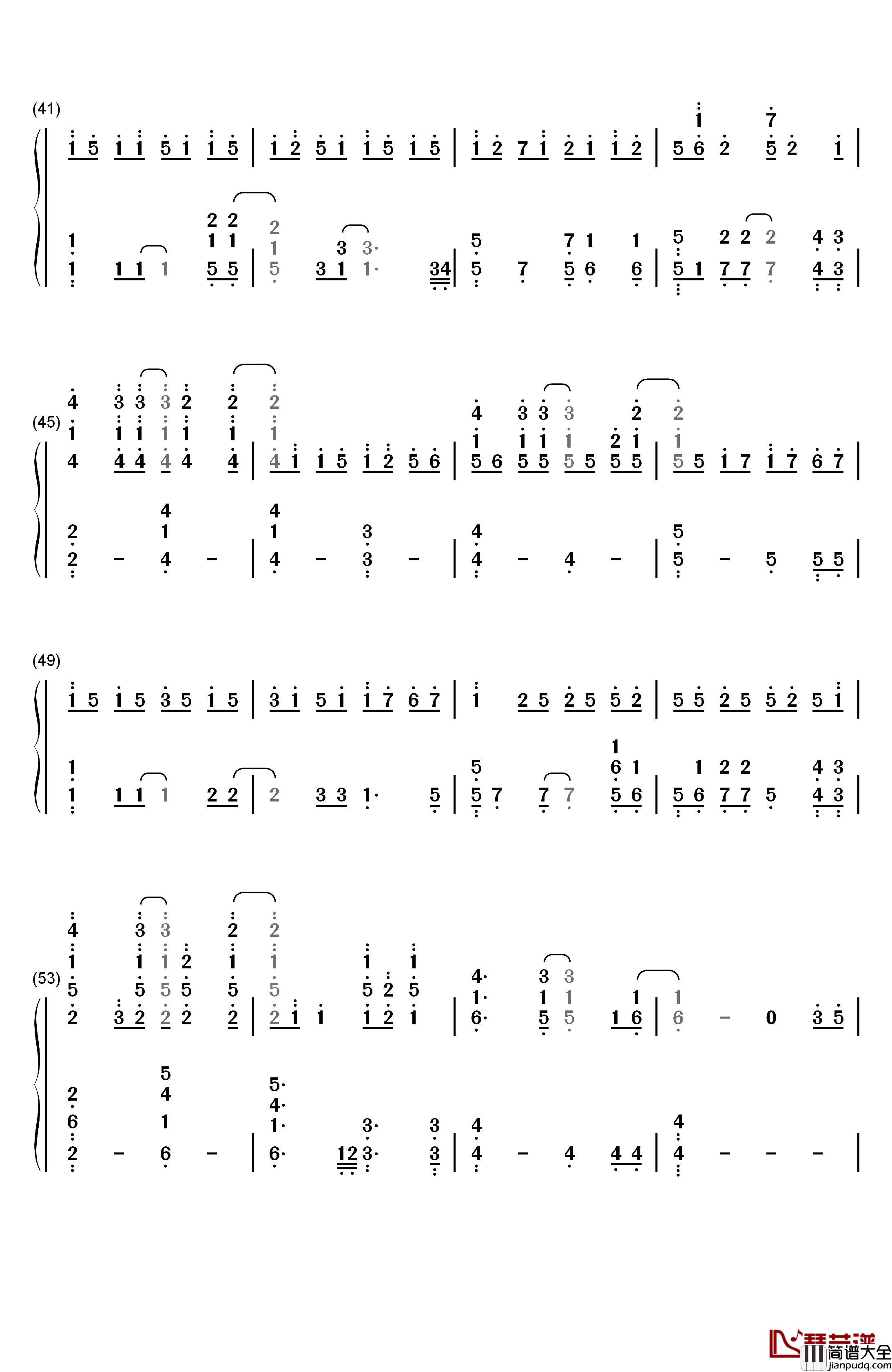 A_Million_Dreams钢琴简谱_数字双手_Pasek_and_Paul