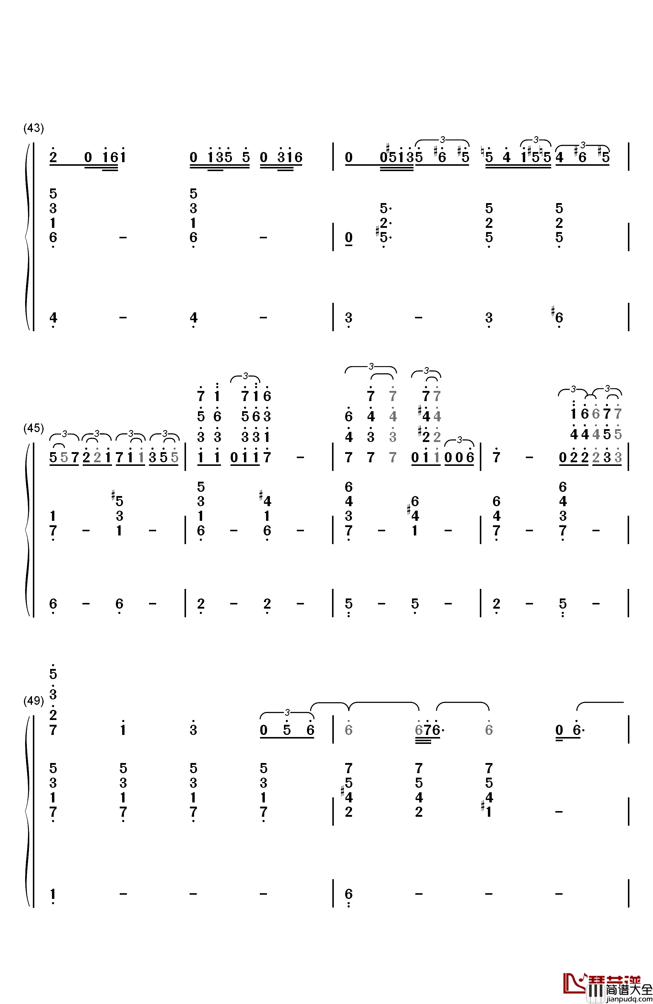 My_Foolish_Heart钢琴简谱_数字双手_Bill_Evans