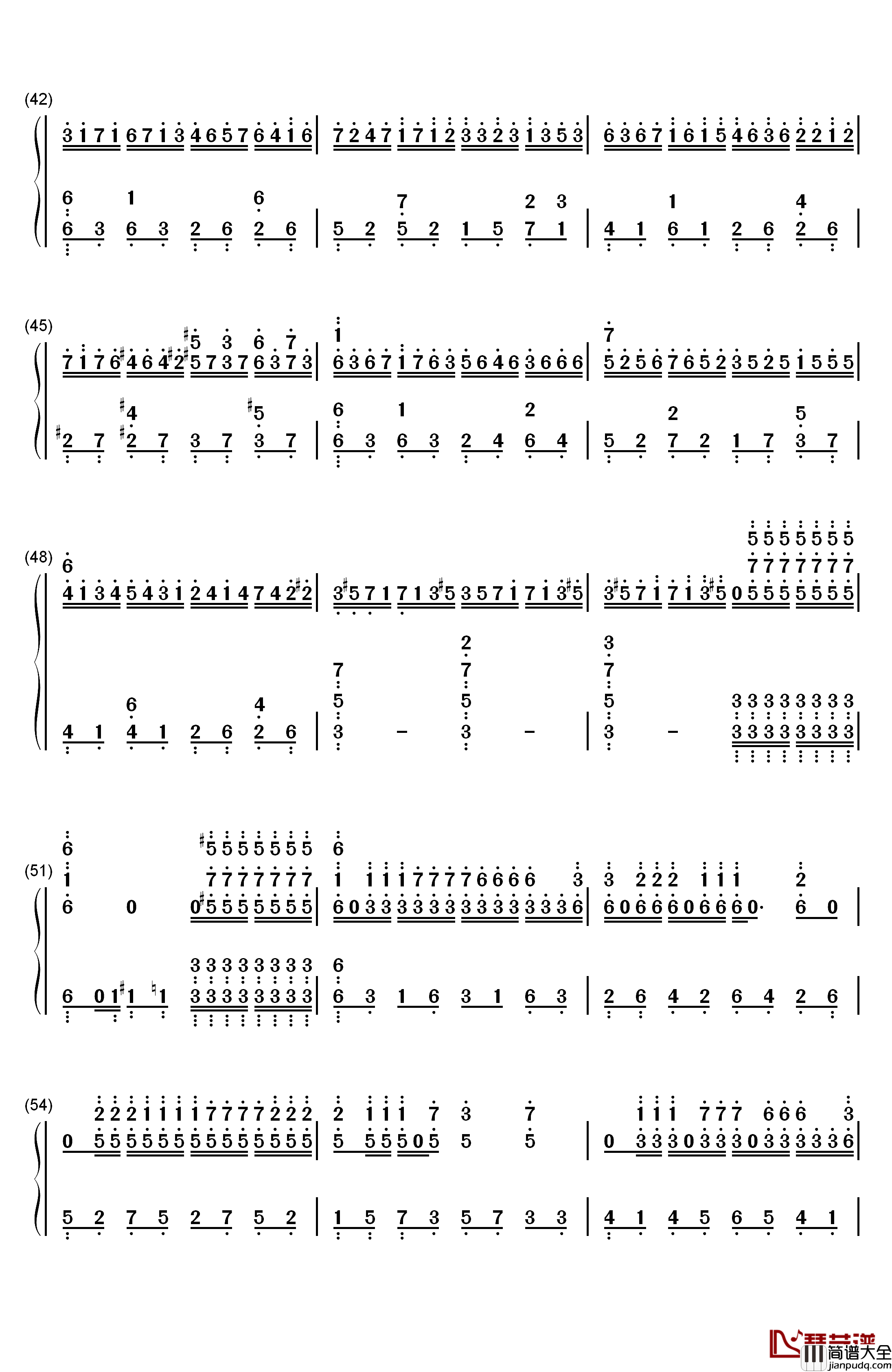 克罗地亚第二号狂想曲钢琴简谱_数字双手_ELLOCZ