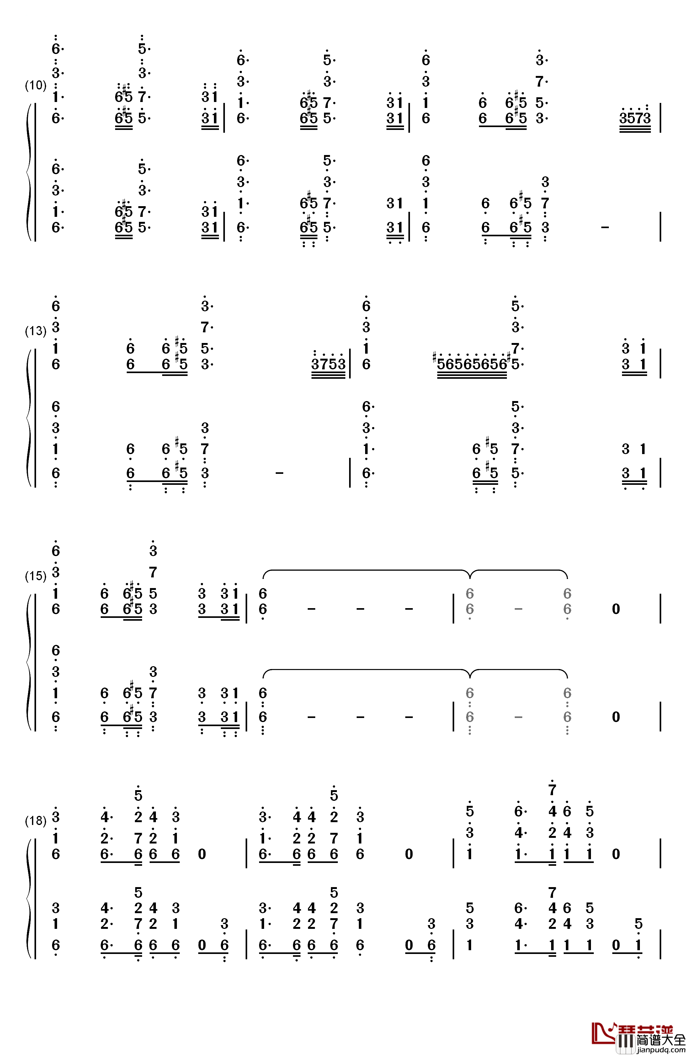 葛里格钢琴协奏曲钢琴简谱_数字双手_马克西姆