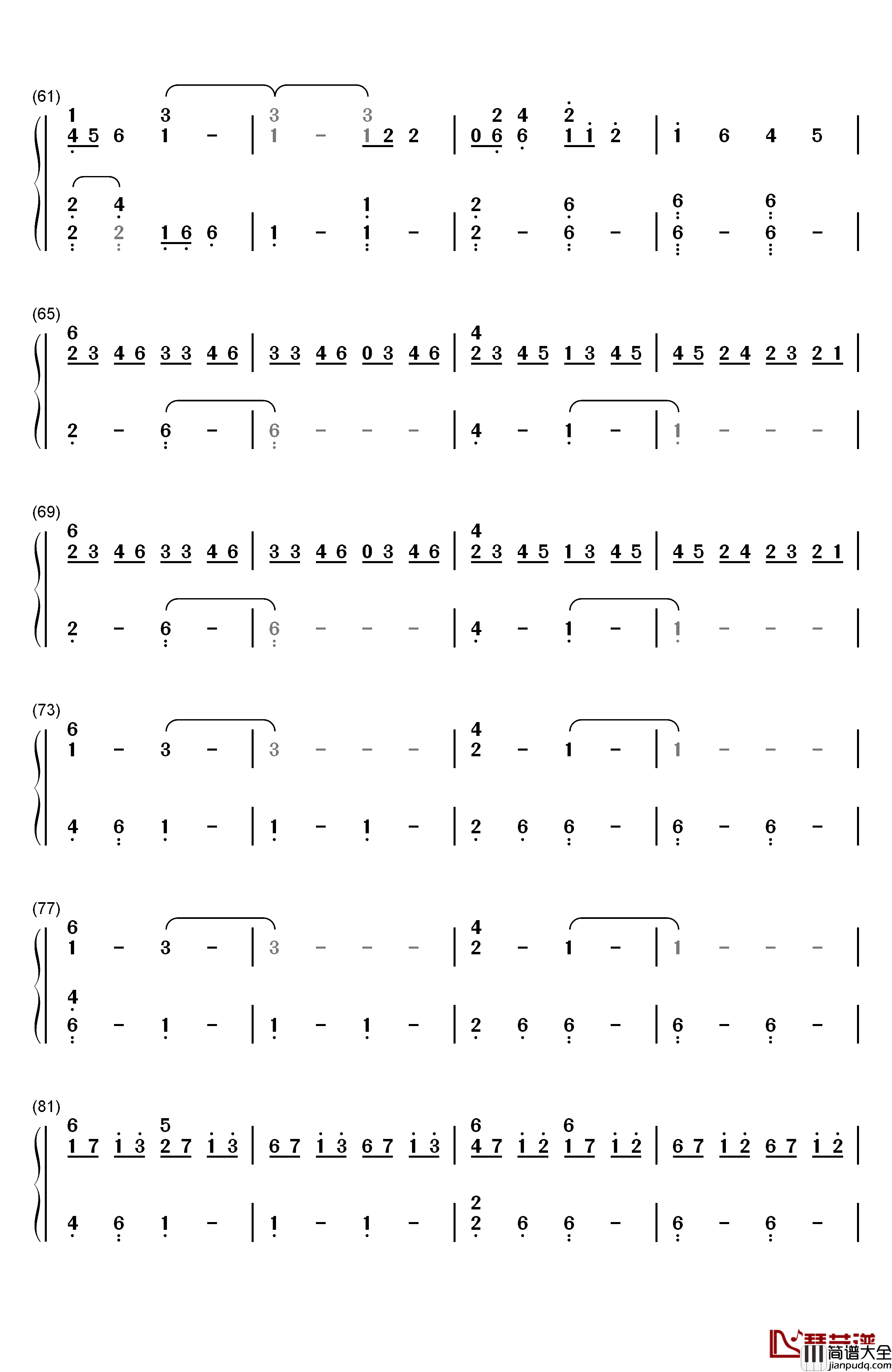 Scars钢琴简谱_数字双手_Nils_Frahm_DJ_Shadow