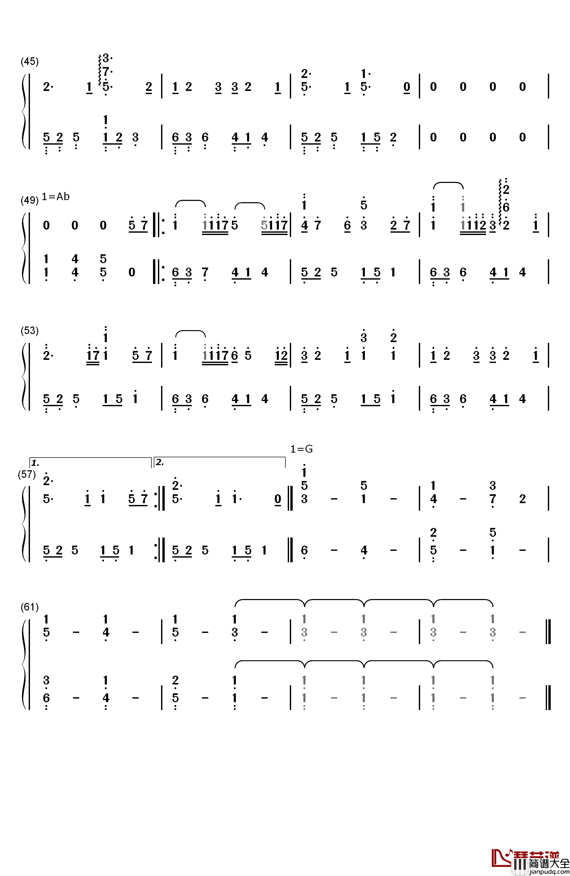 Beyond_the_Memory钢琴简谱_数字双手_July