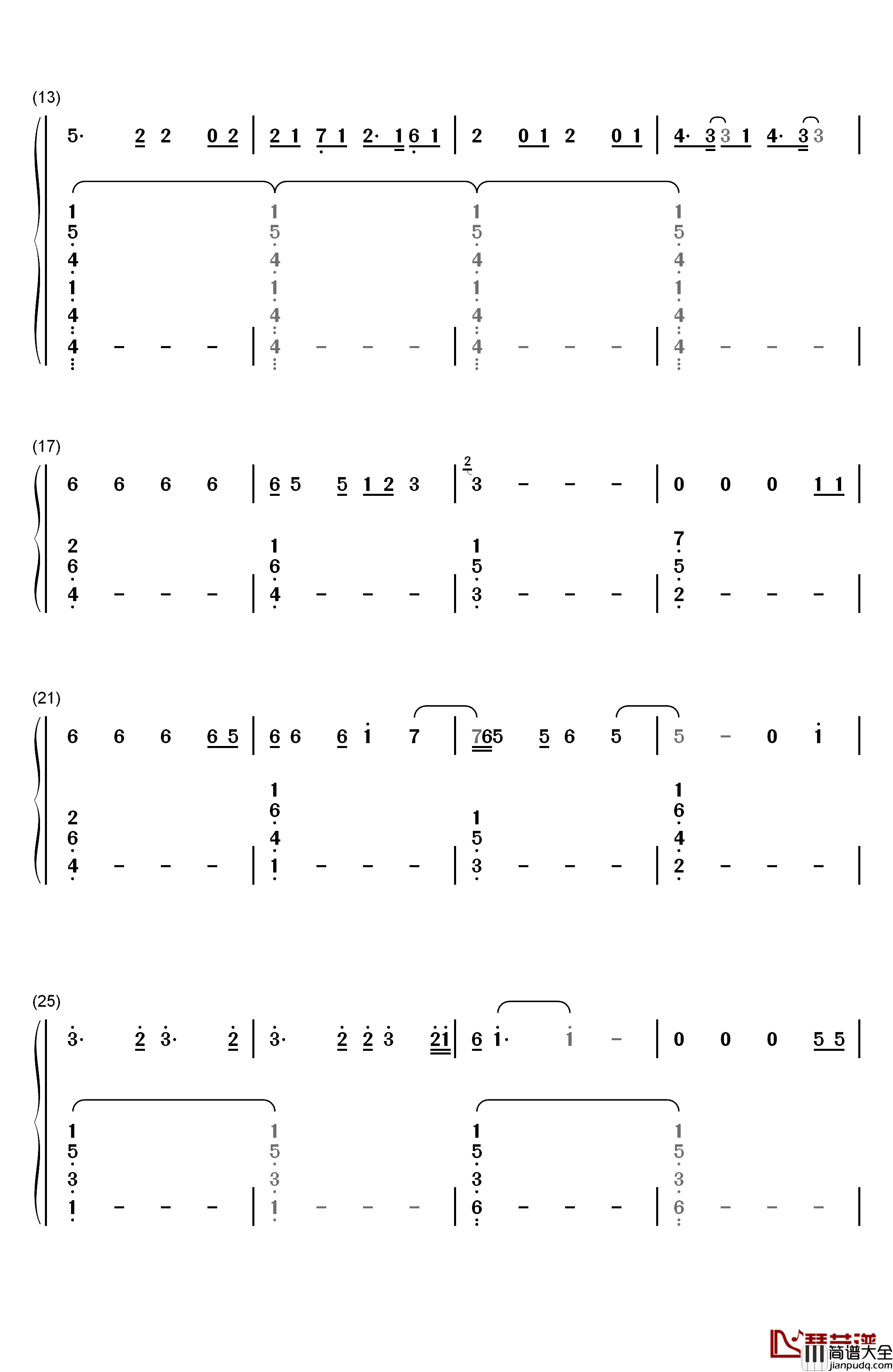 Lay_Me_Down钢琴简谱_数字双手_Sam_Smith