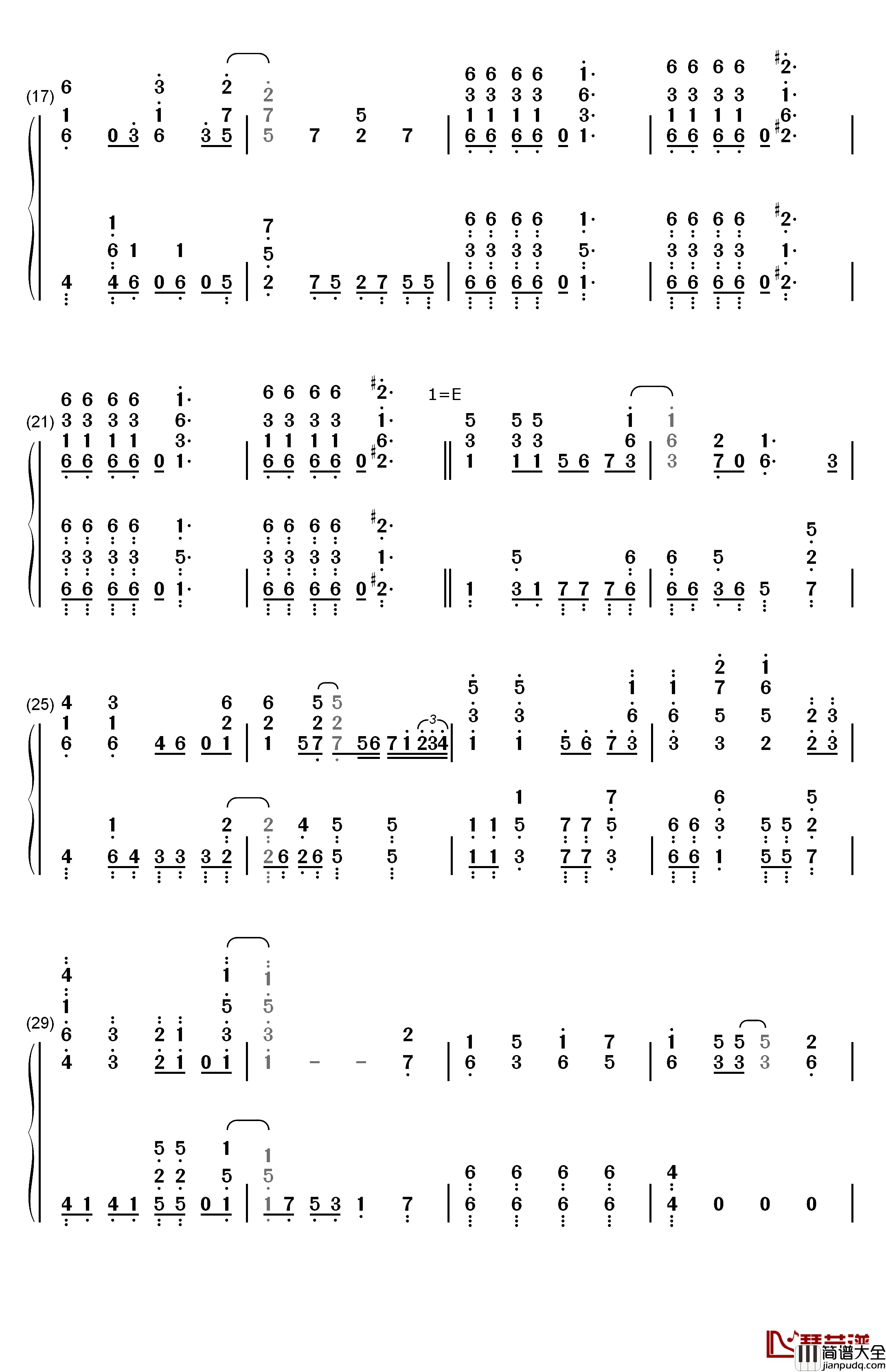 ときめきエクスペリエンス钢琴简谱_数字双手_Poppin_Party