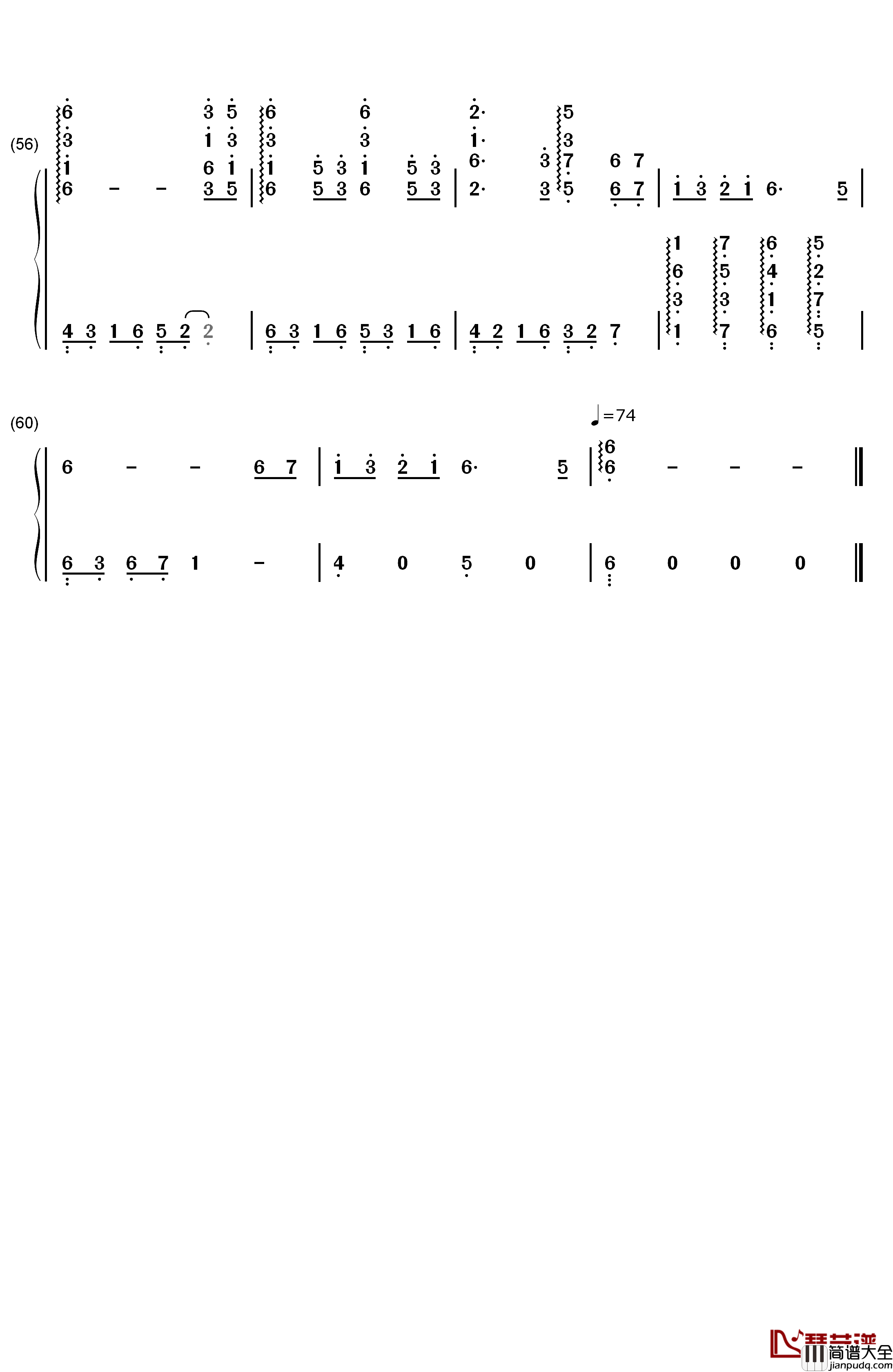 The_Foggy_Dew钢琴简谱_数字双手_班得瑞