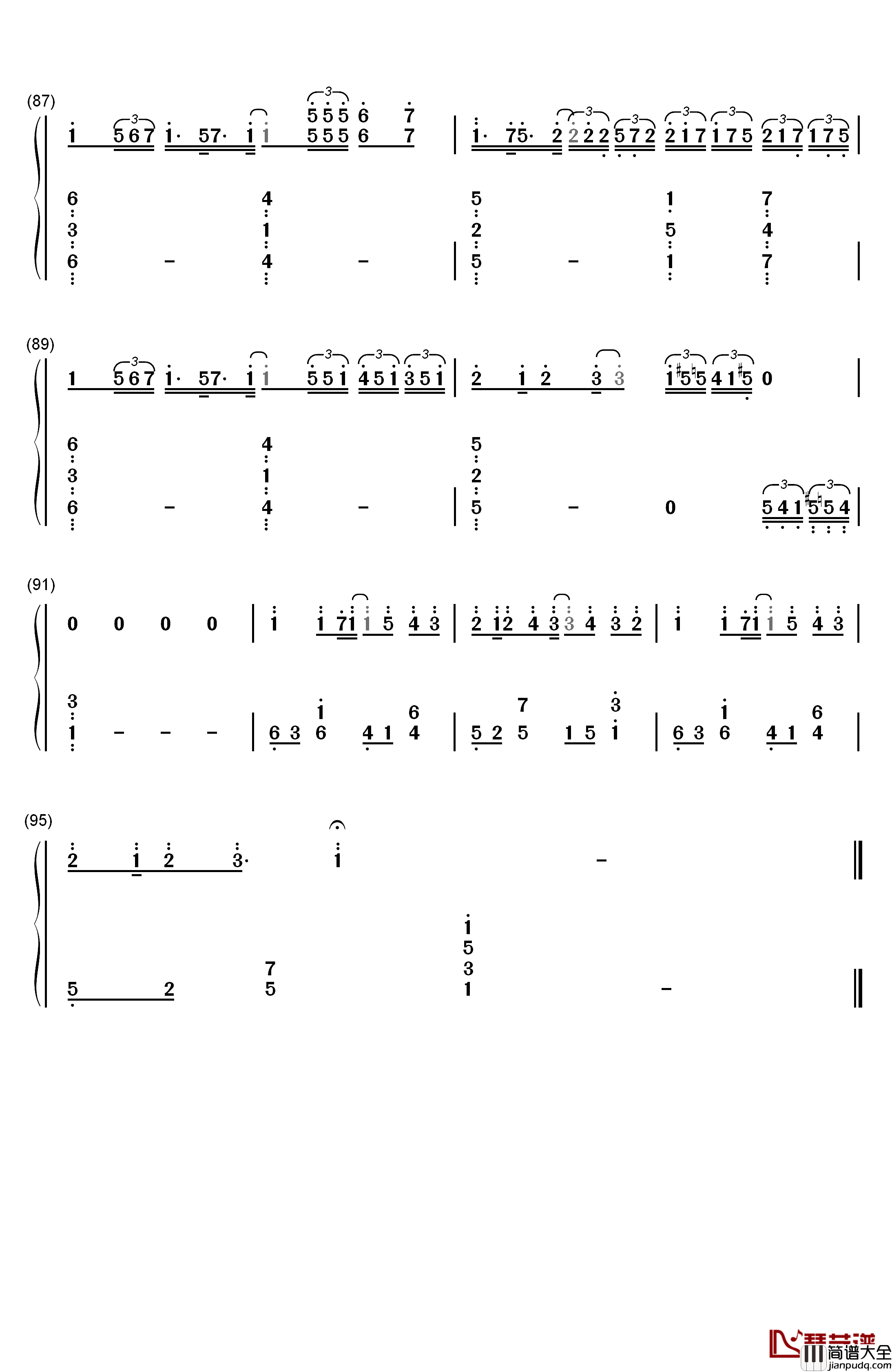 からくりピエロ钢琴简谱_数字双手_初音ミク