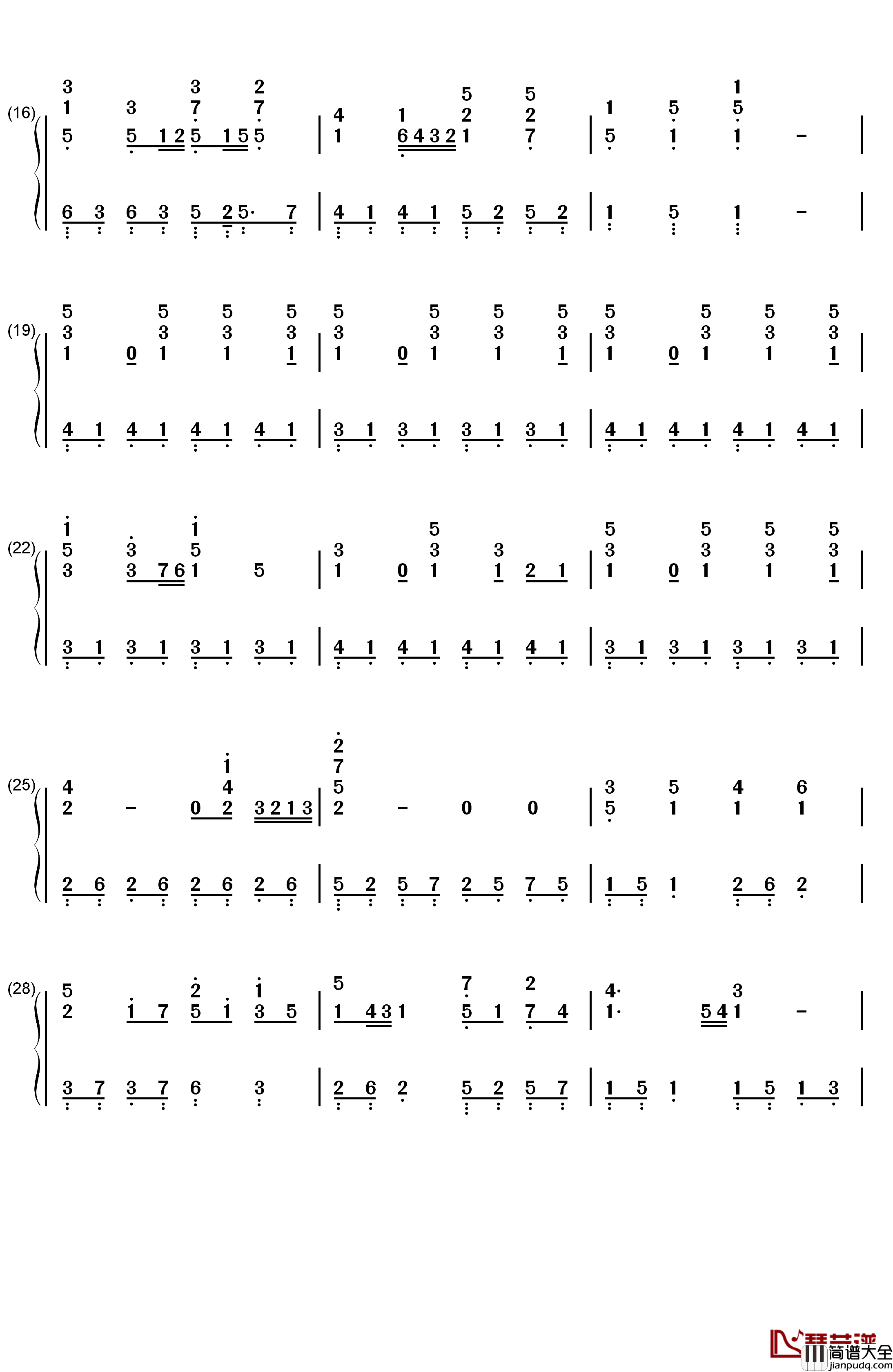 野牡丹の紫钢琴简谱_数字双手_未知