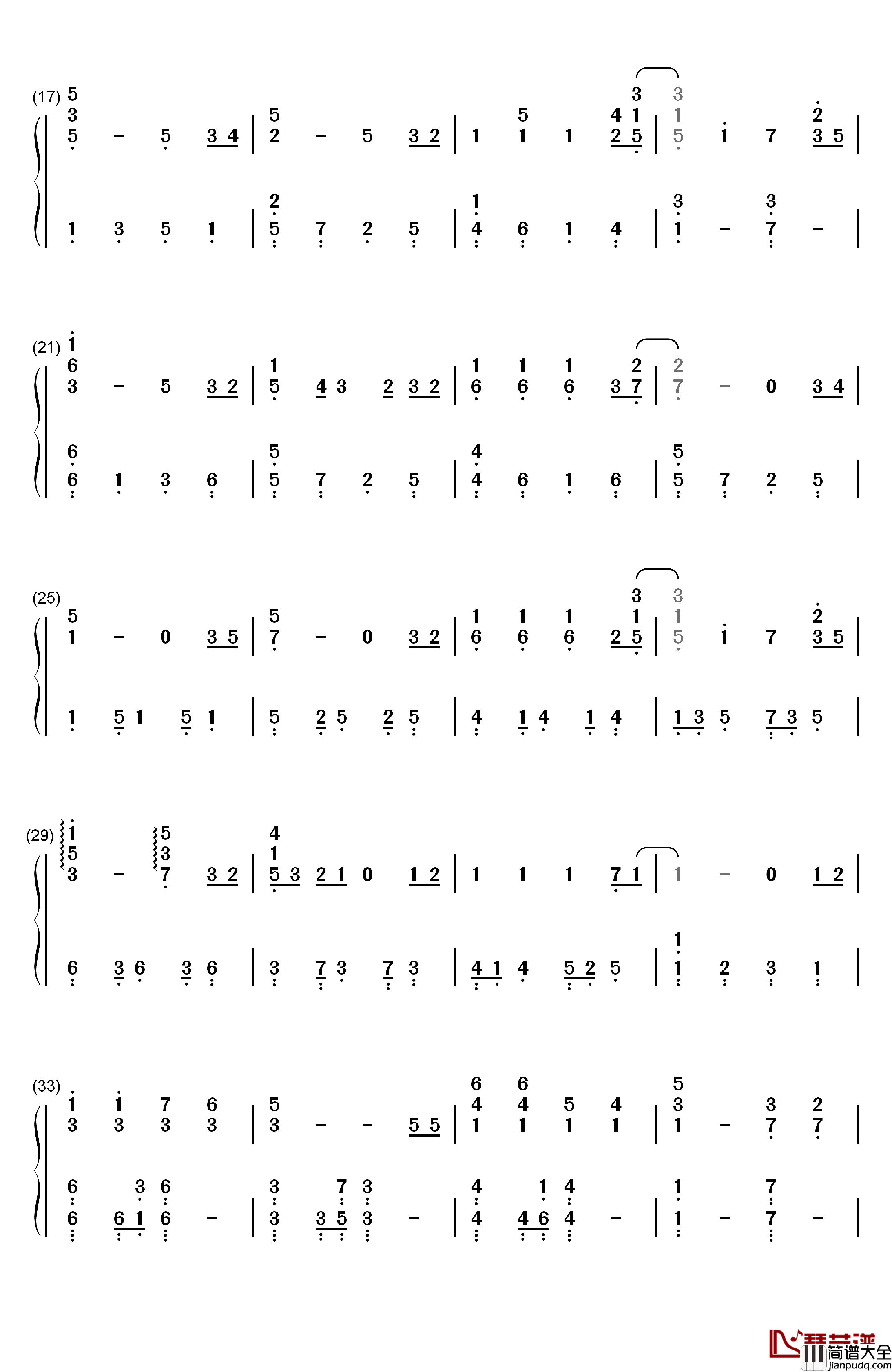 ノンファンタジー钢琴简谱_数字双手_LIP×LIP