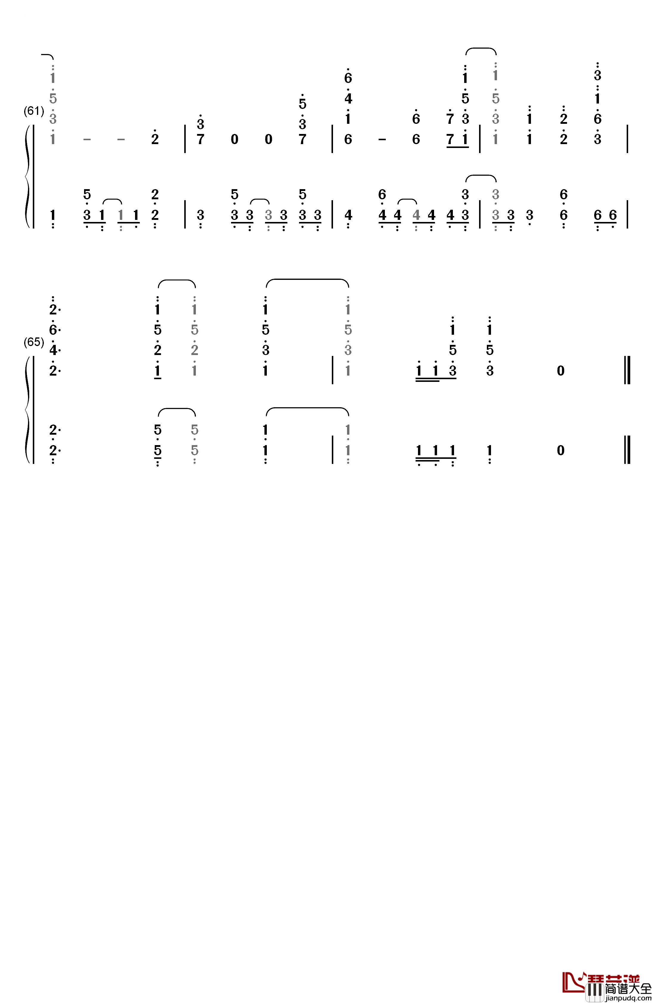 未来の僕らは知ってるよ钢琴简谱_数字双手_Aqours