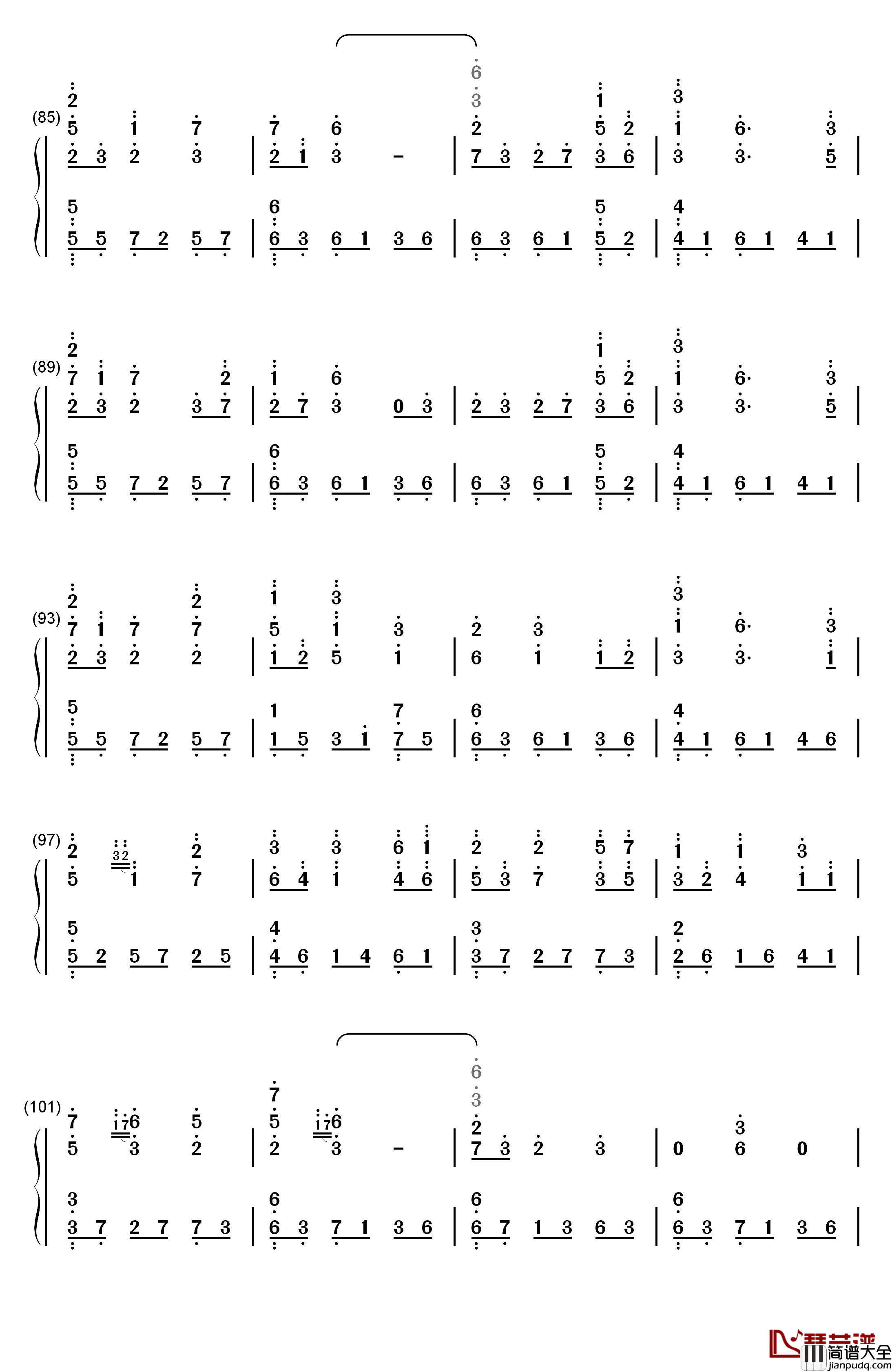 Sis_puella_magica好听版钢琴简谱_数字双手_梶浦由记