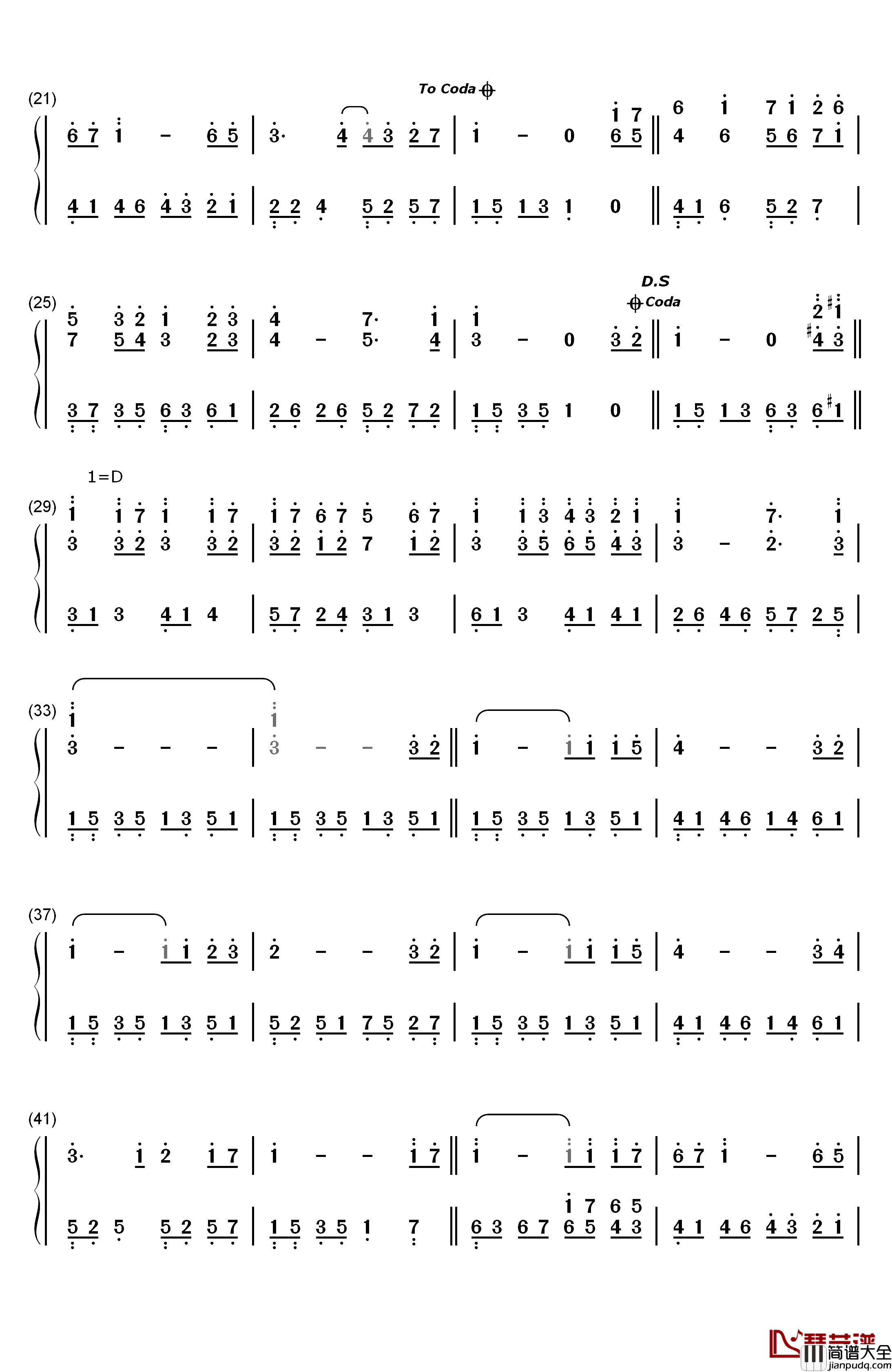 さくらいろチェリッシュ钢琴简谱_数字双手_Rhodanthe*