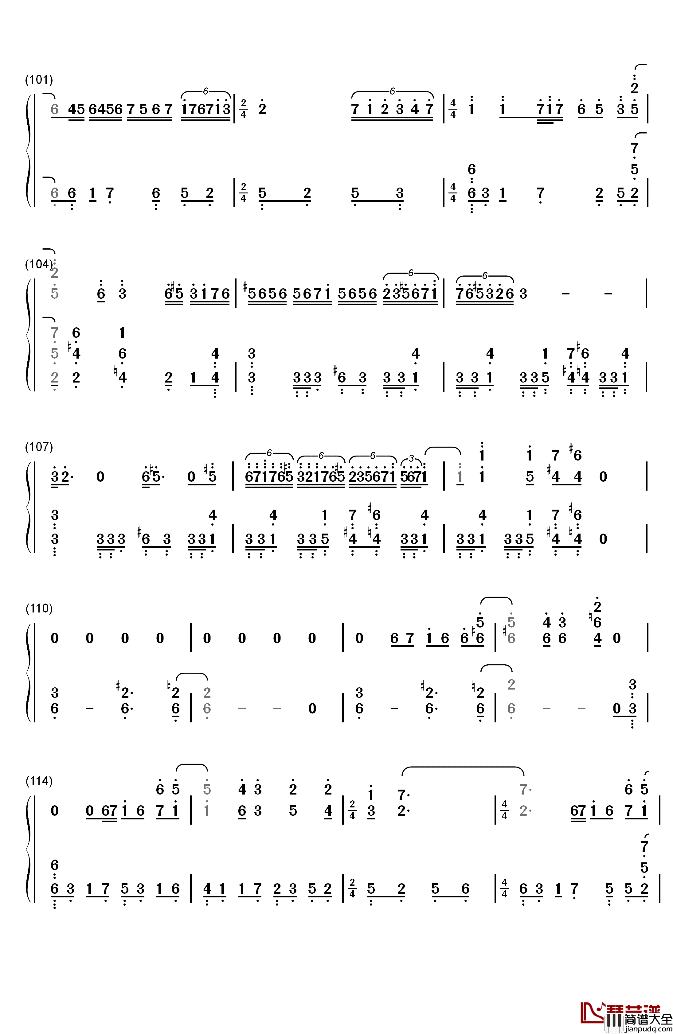 Cirice钢琴简谱_数字双手_Ghost