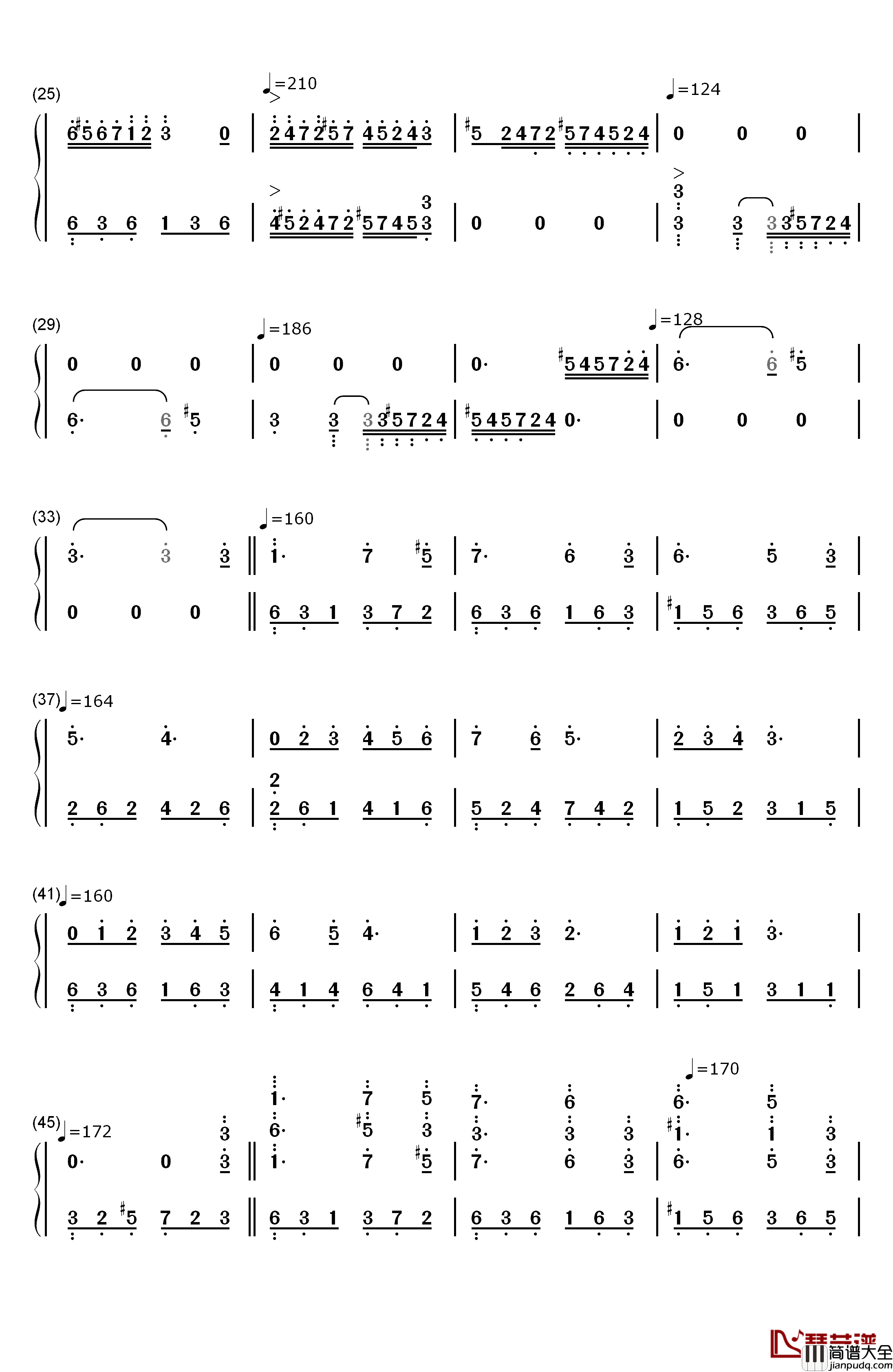 李斯特的旋律钢琴简谱_数字双手_理查德•克莱德曼