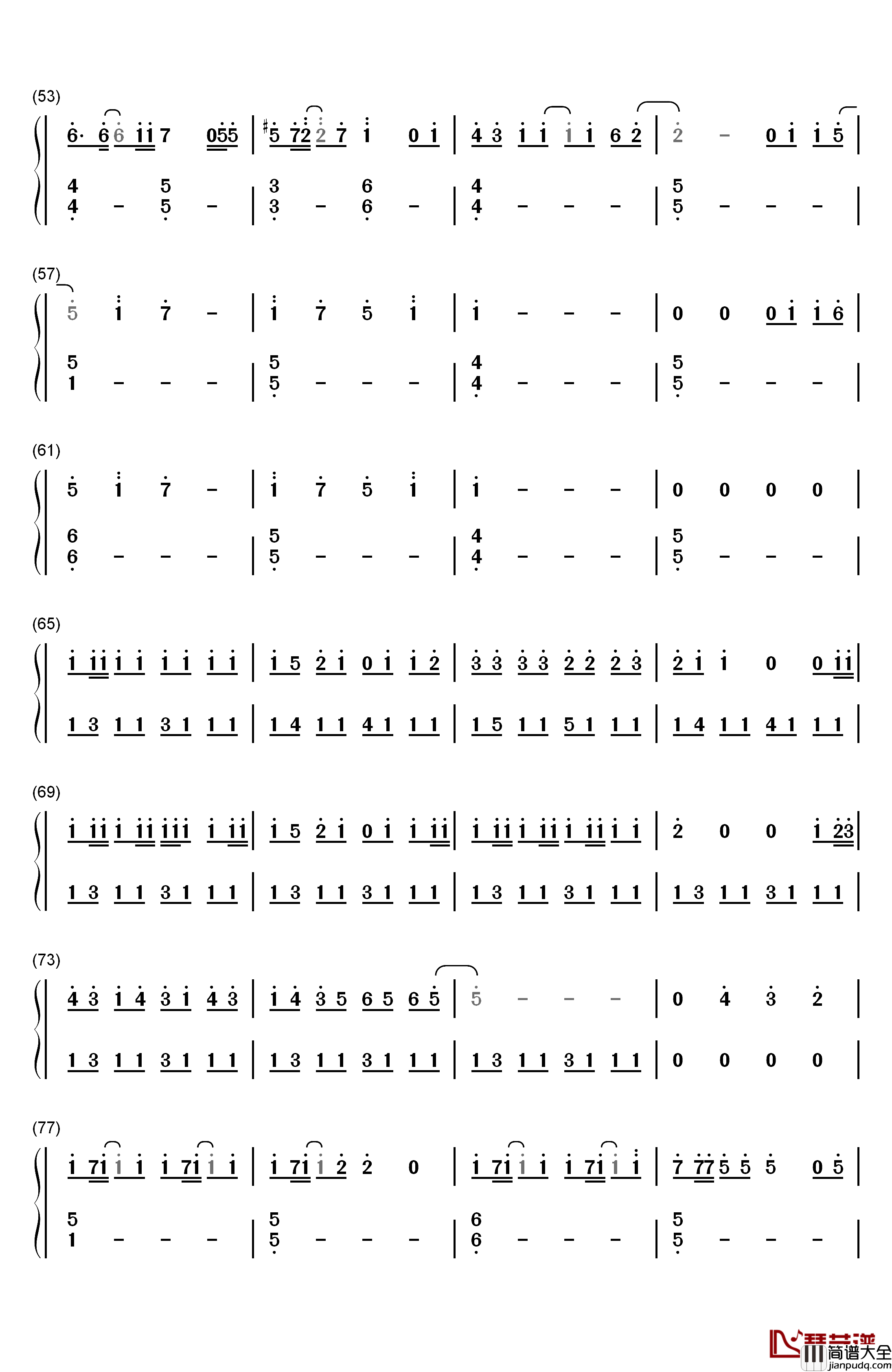 シンクロニシティ钢琴简谱_数字双手_乃木坂46