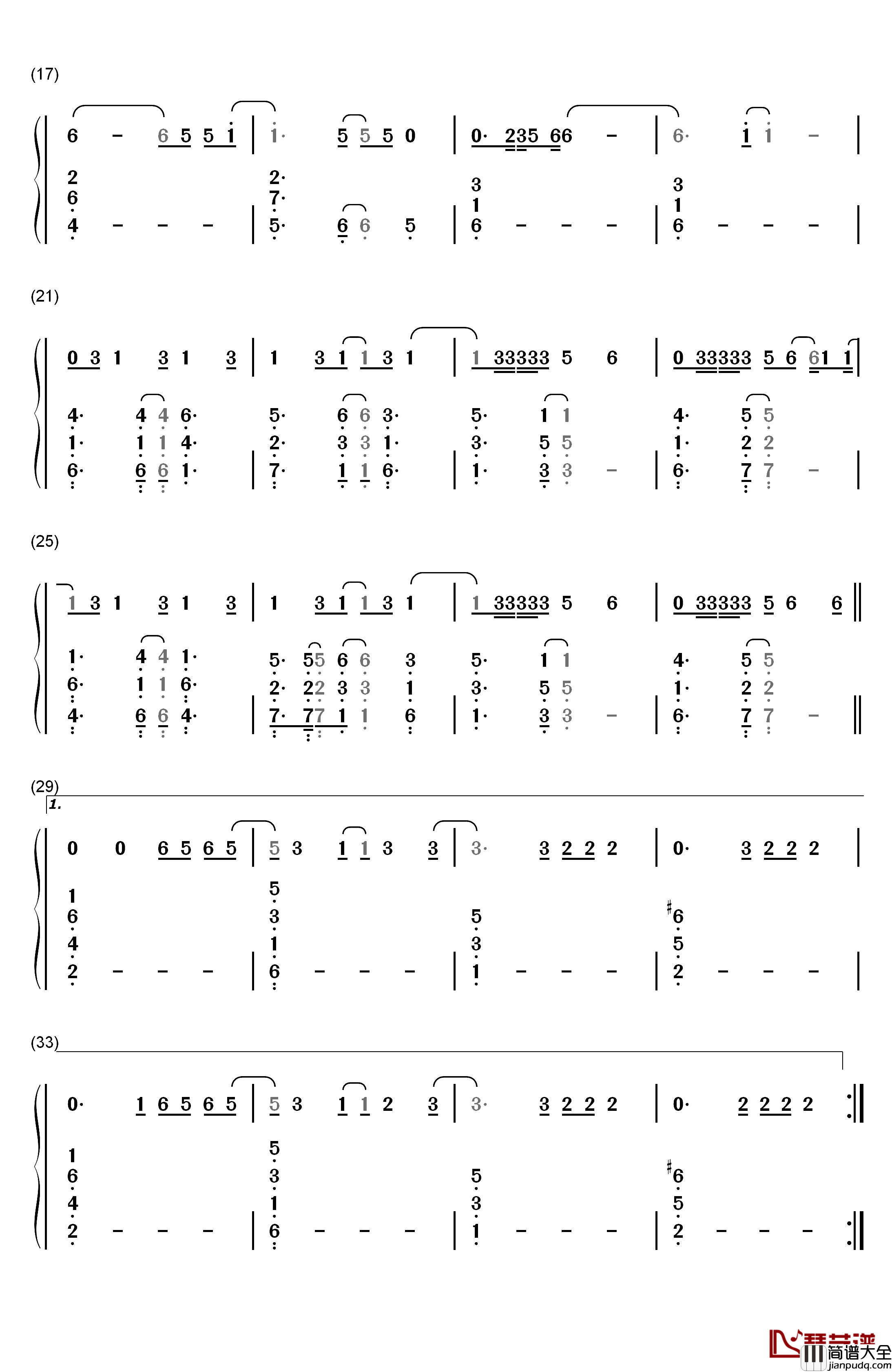 Keeping_Your_Head_Up钢琴简谱_数字双手_Birdy