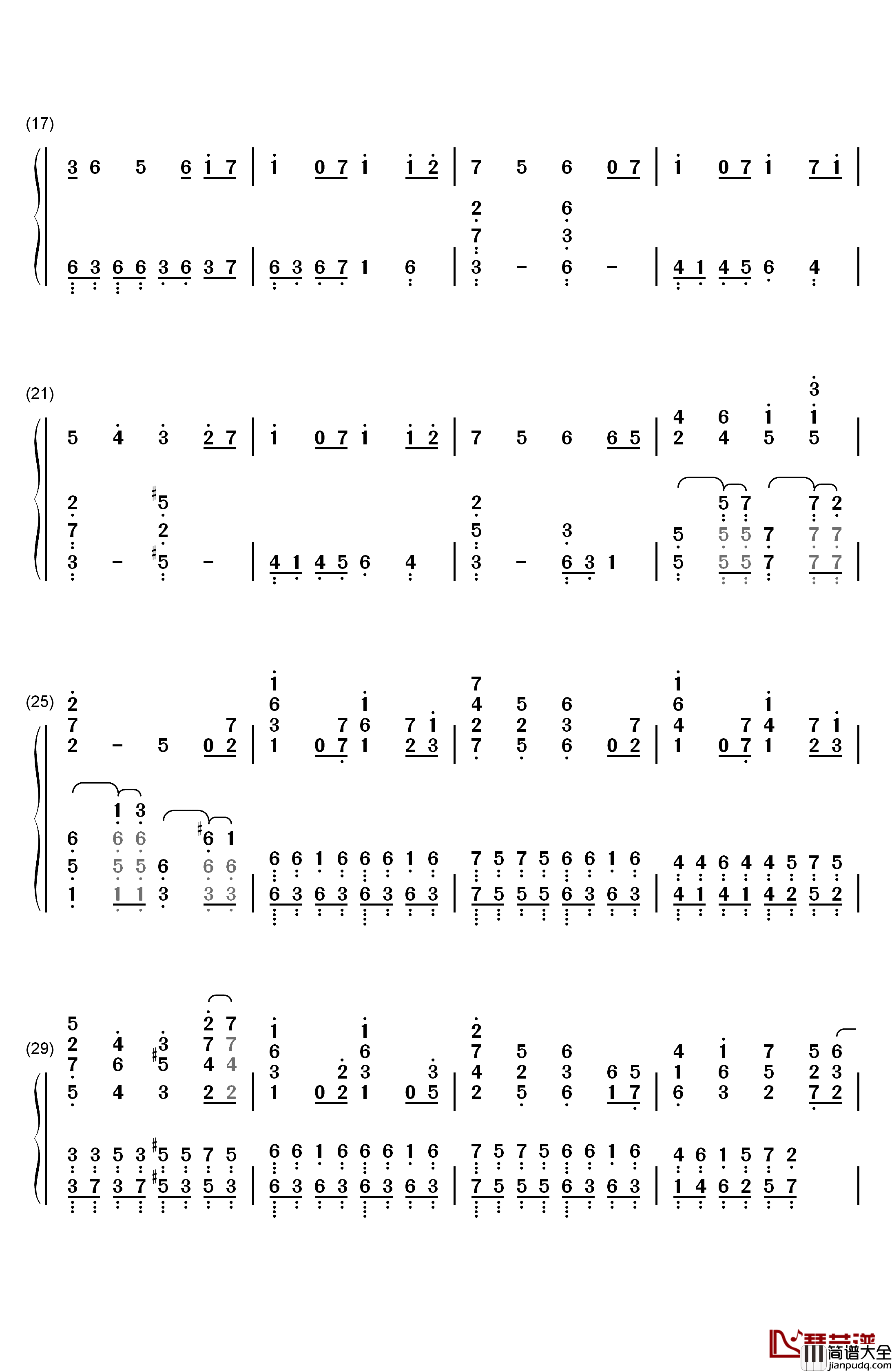 不安定な神様钢琴简谱_数字双手_Suara