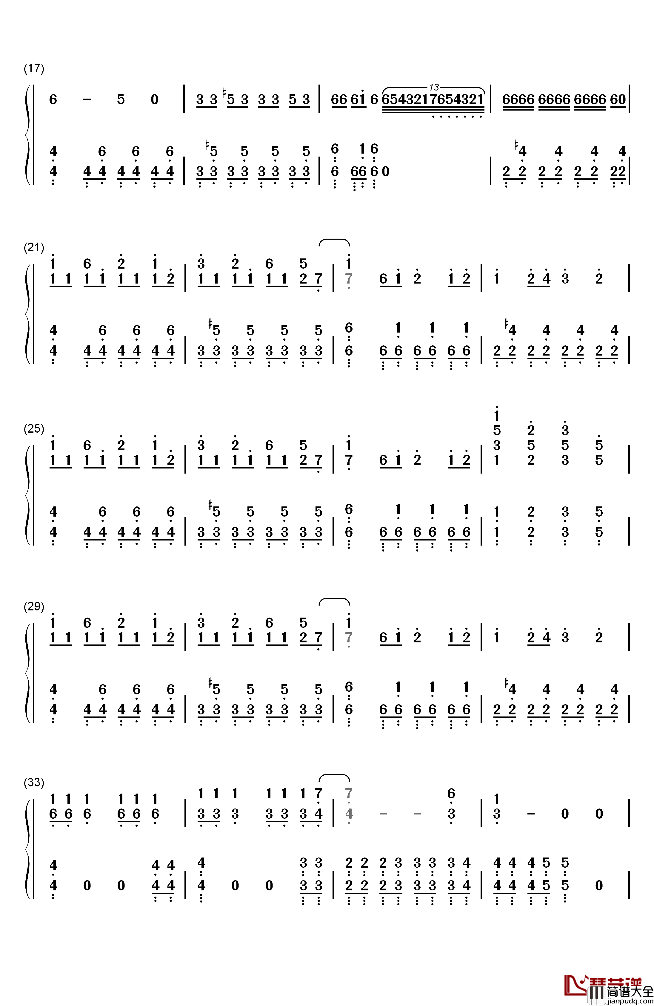 かなしいうれしい钢琴简谱_数字双手_frederic