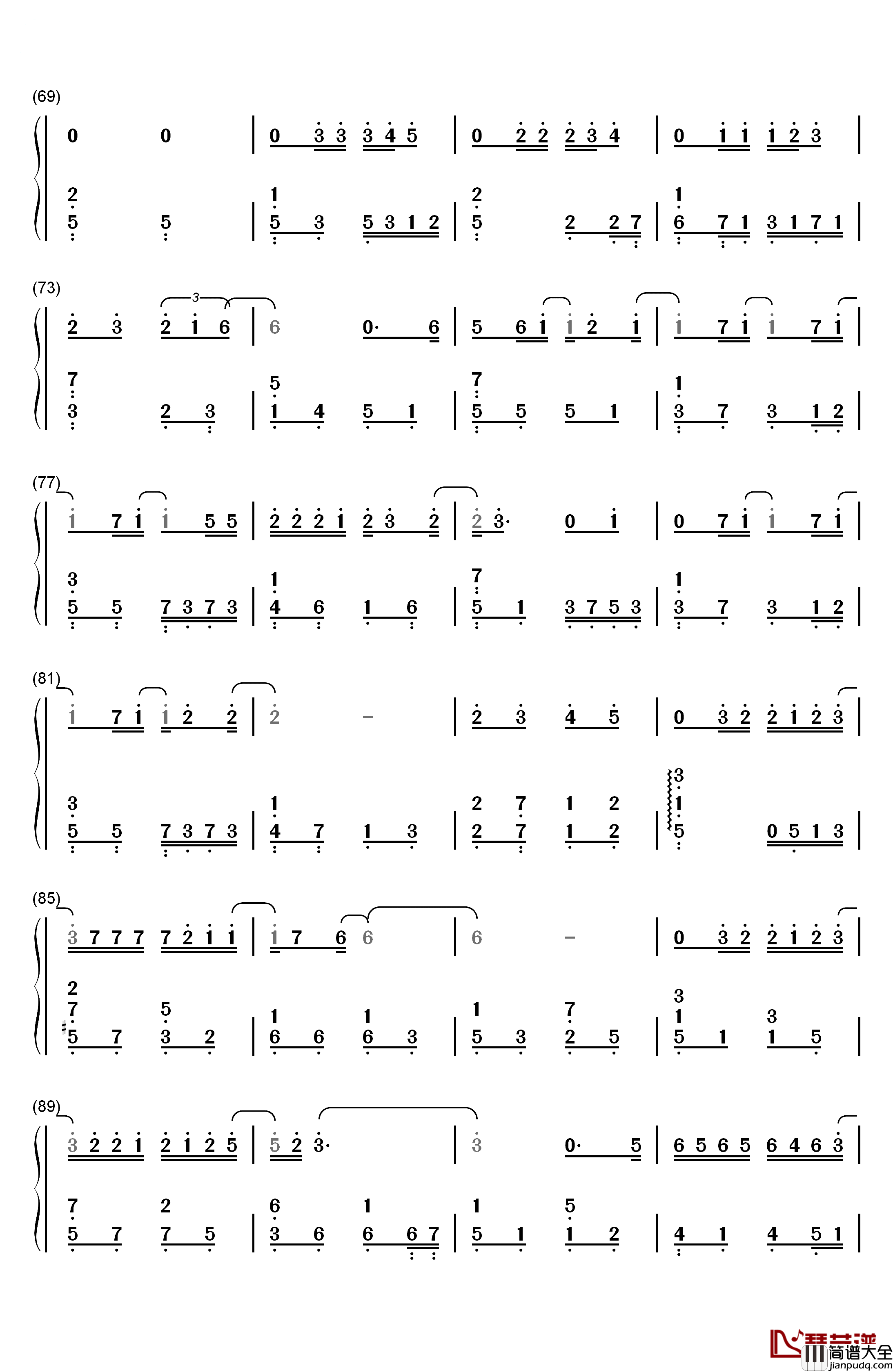 绅士钢琴简谱_数字双手_薛之谦