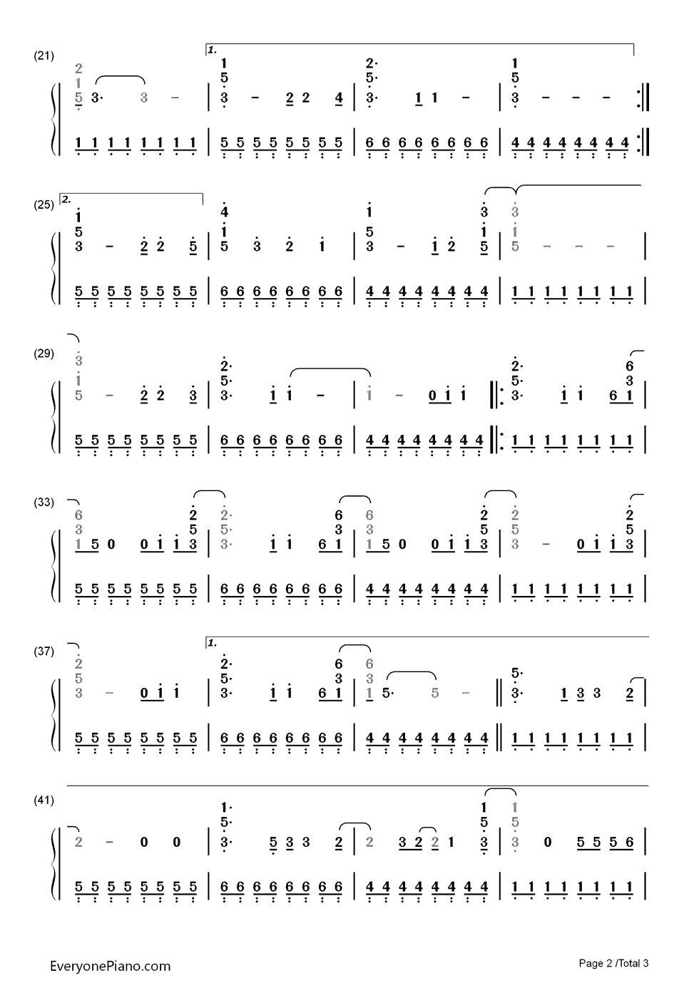 With_Or_Without_You钢琴简谱_数字双手_U2