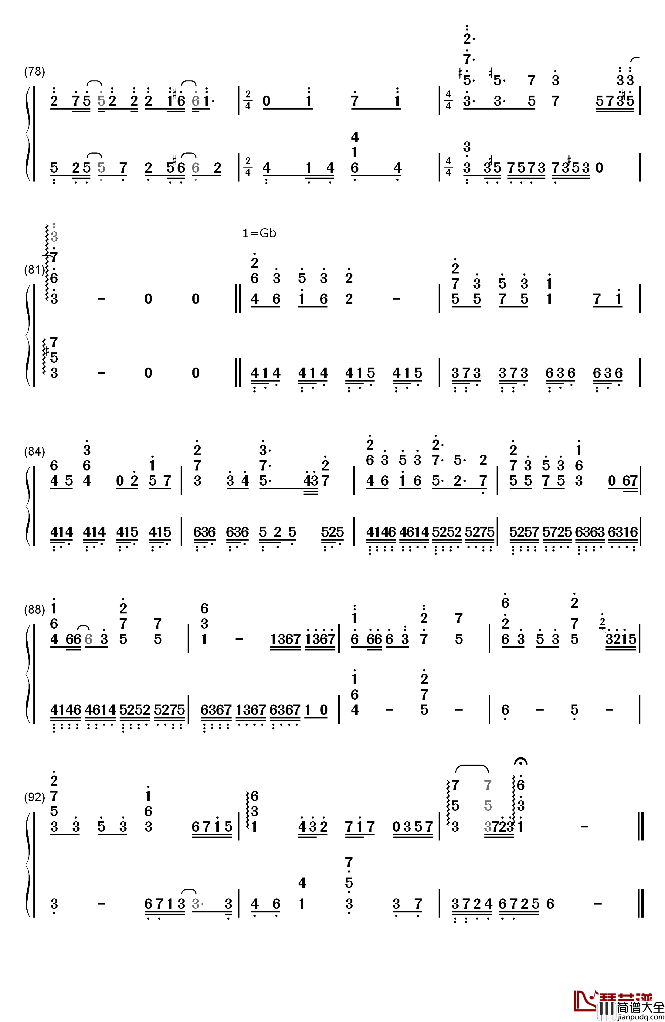 いくつもの夜を越えて钢琴简谱_数字双手_初音未来