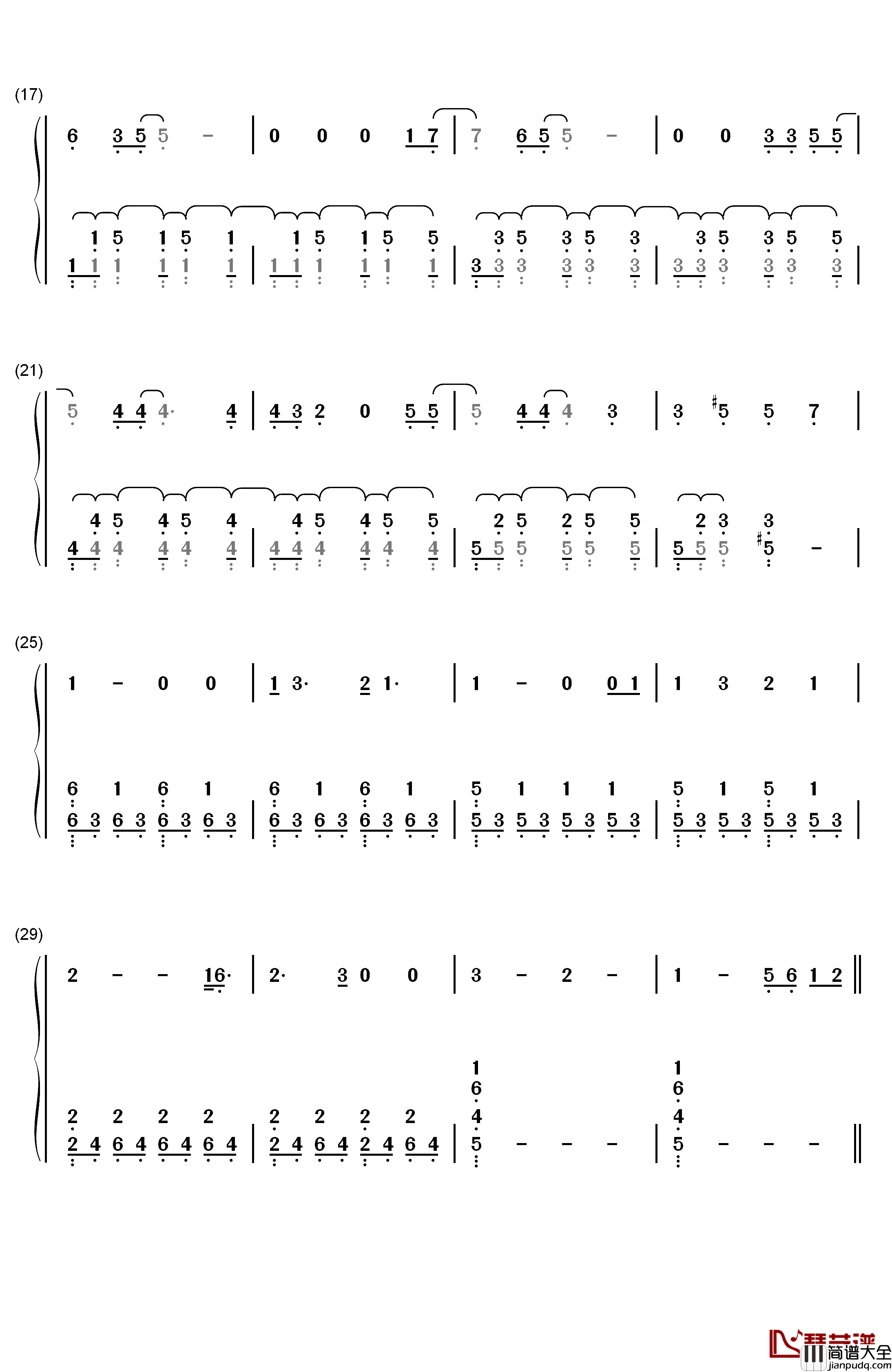 All_I_Ask钢琴简谱_数字双手_Adele