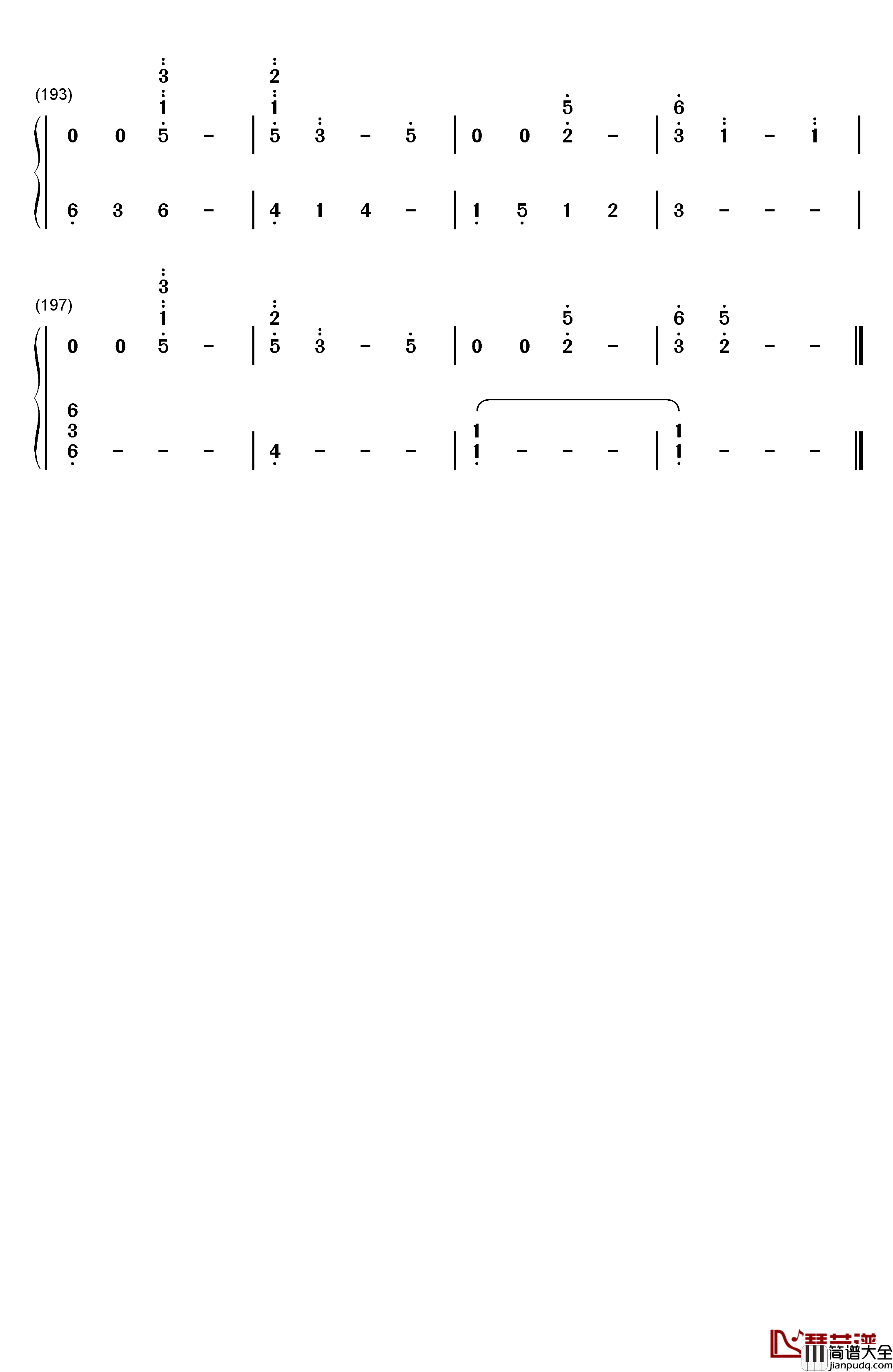 サマータイムレコード钢琴简谱_数字双手_IA