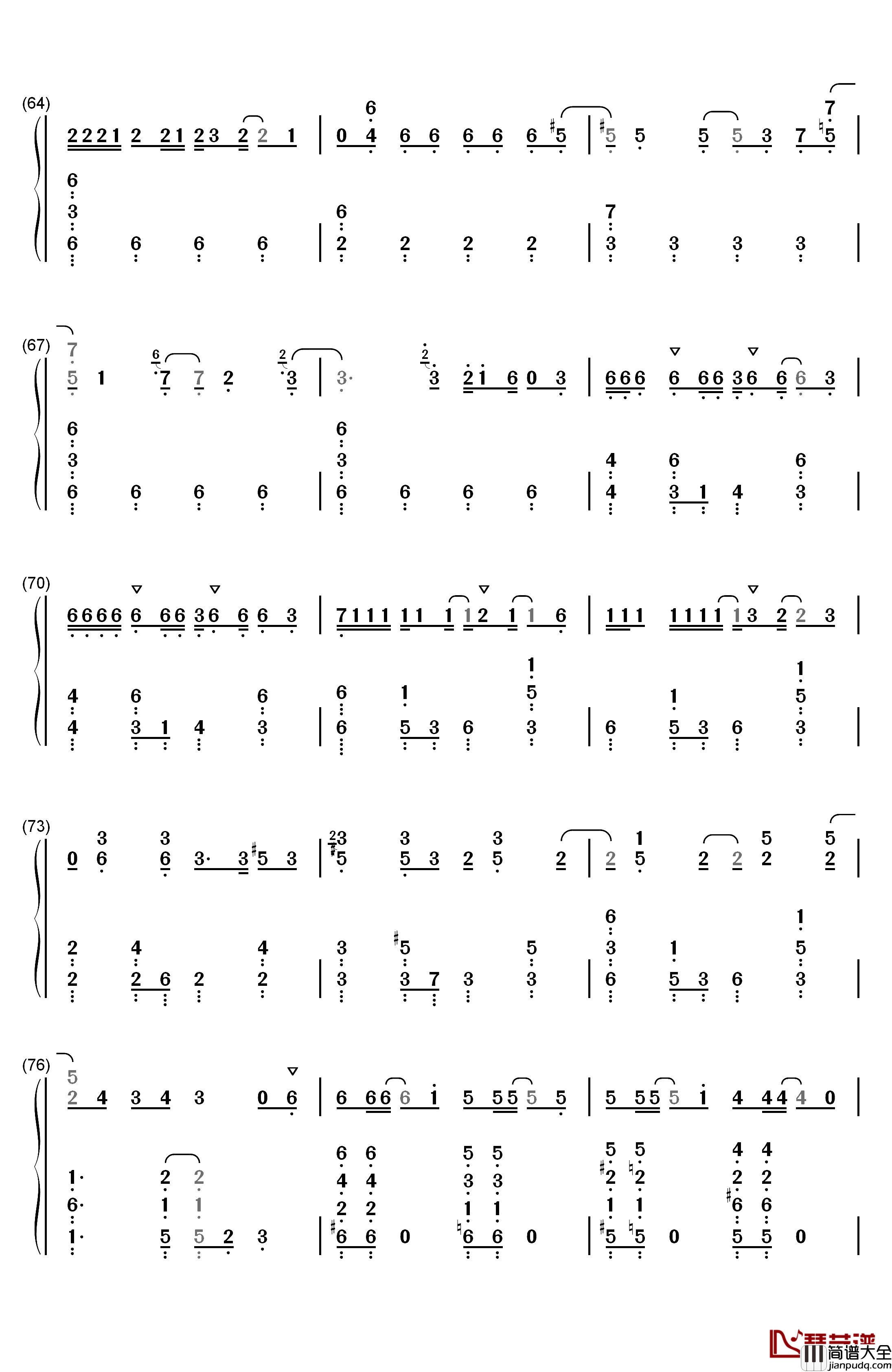 ドラマツルギー钢琴简谱_数字双手_初音未来