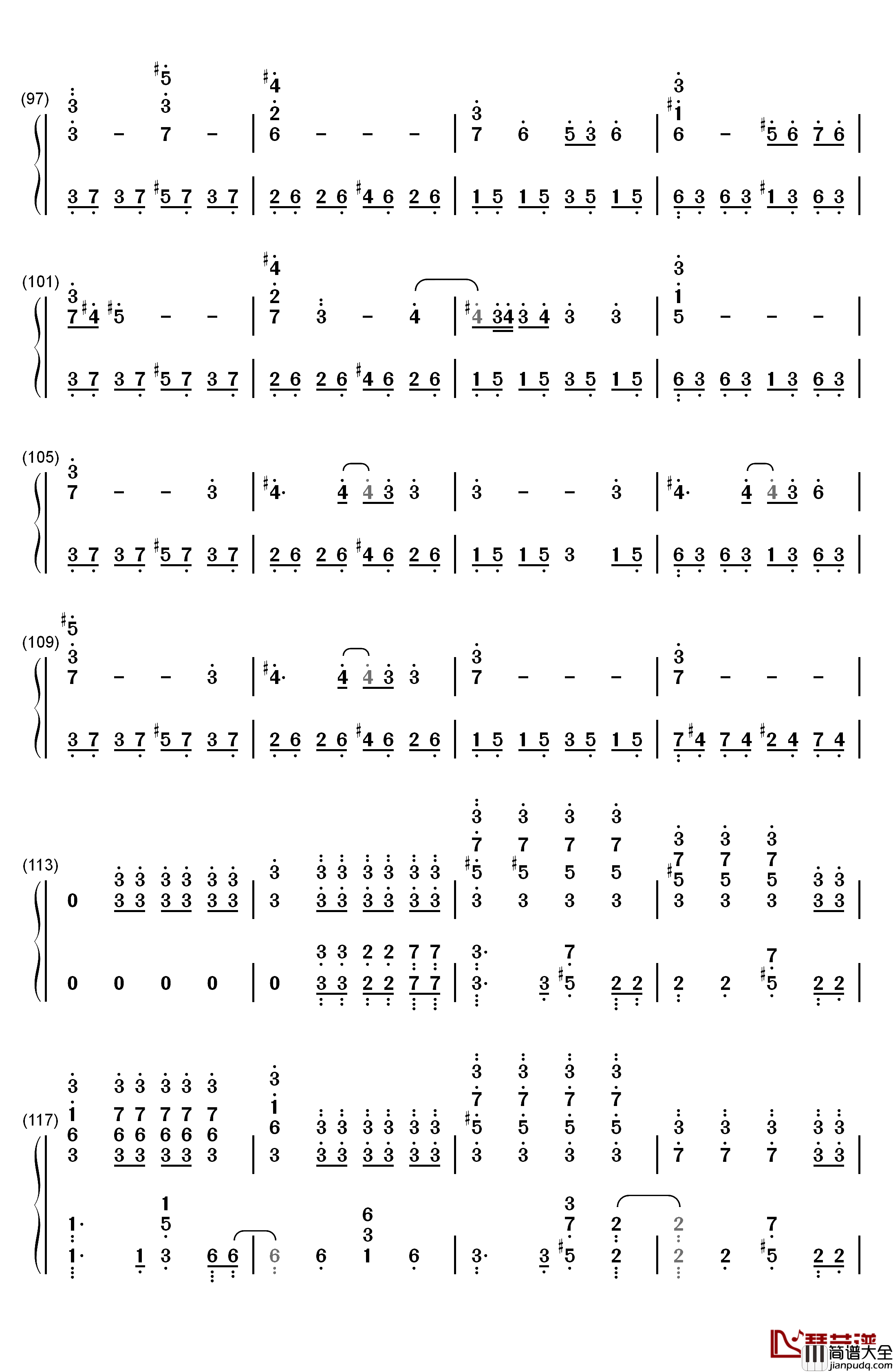 POP_STARS钢琴简谱_数字双手_KDA