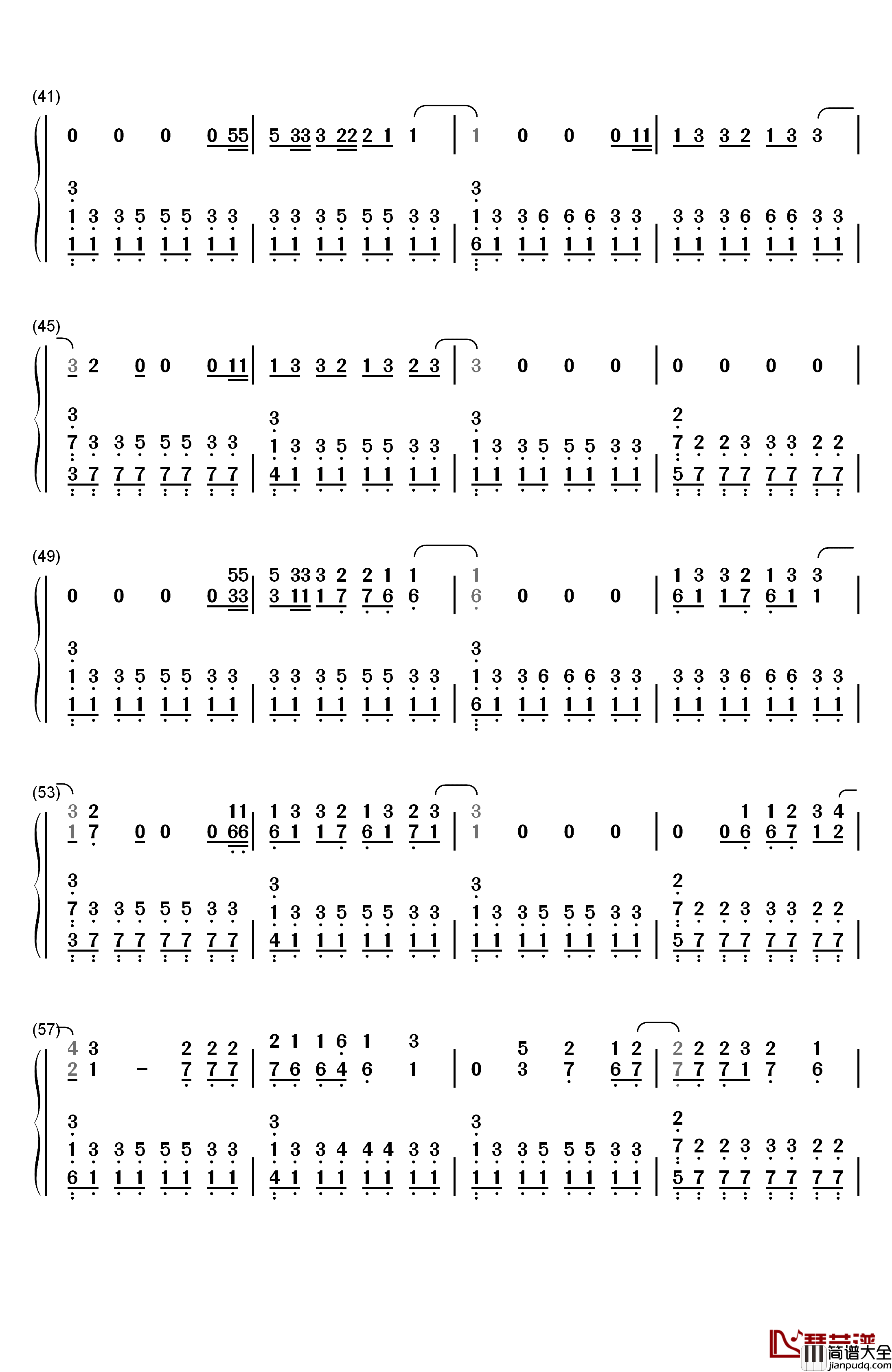 Hello_My_Love钢琴简谱_数字双手_Westlife