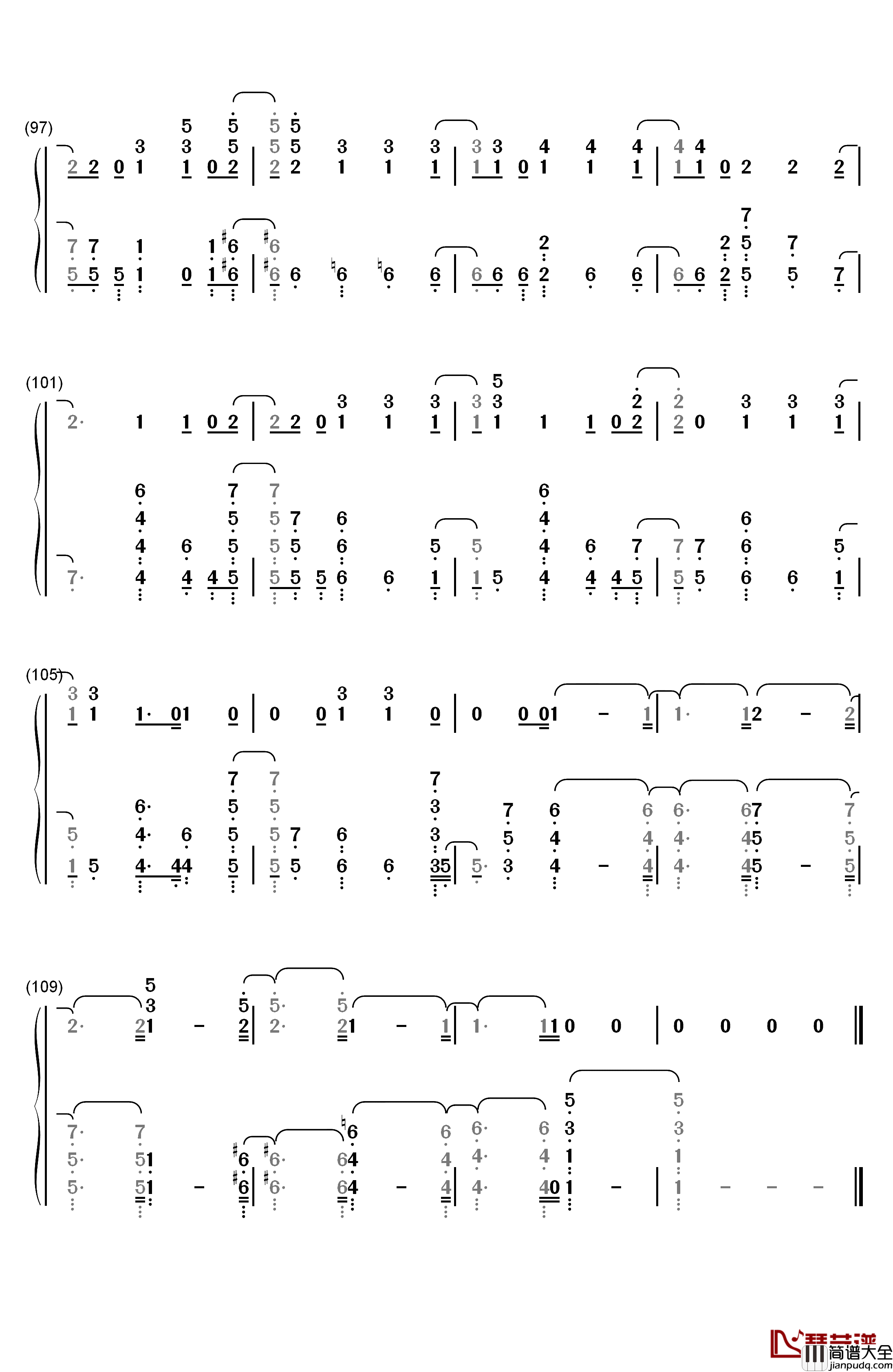 Walk_on_Water钢琴简谱_数字双手_Eminem_Beyonce