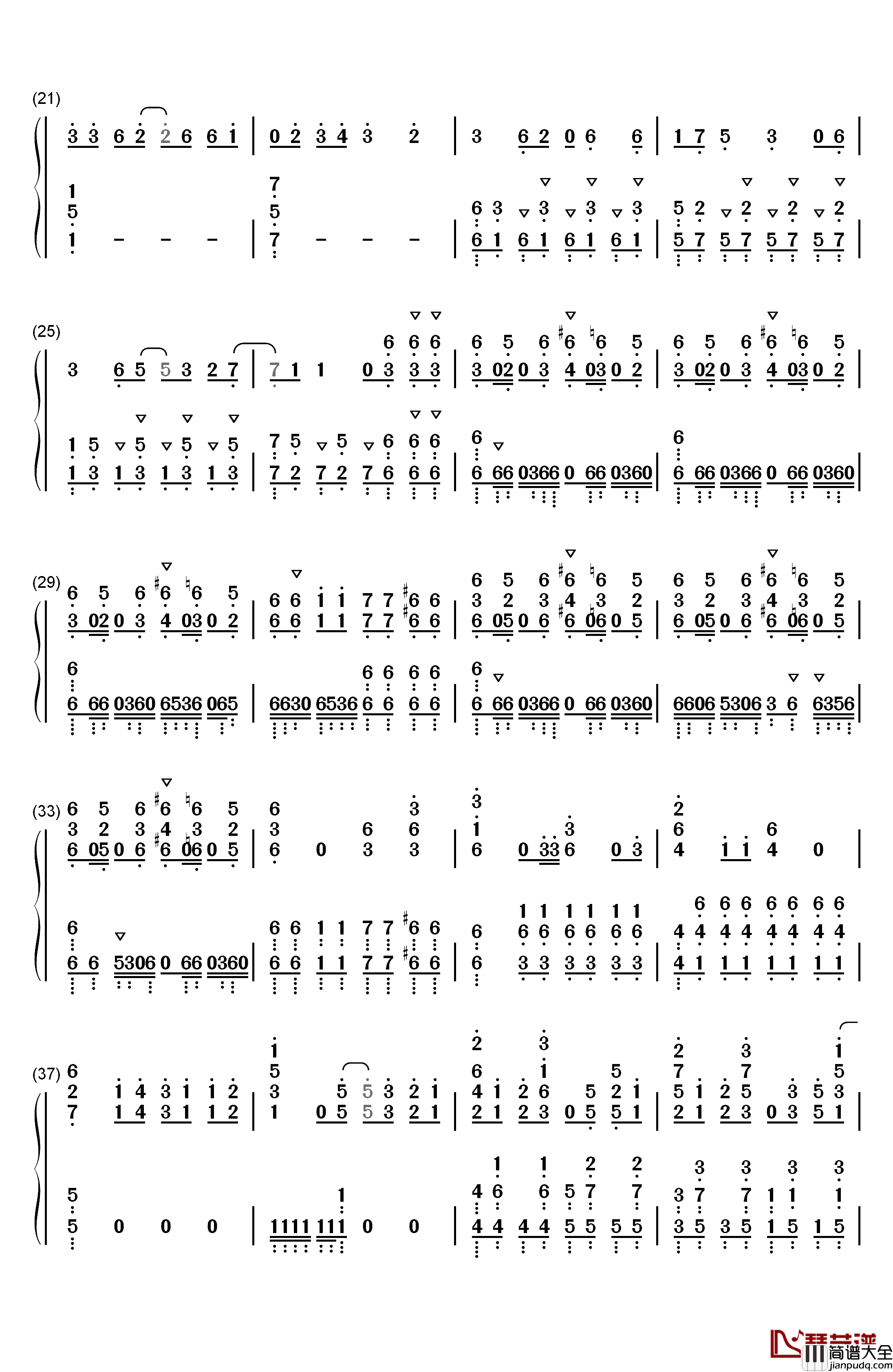 ワンルームシュガーライフ钢琴简谱_数字双手_ナナヲアカリ