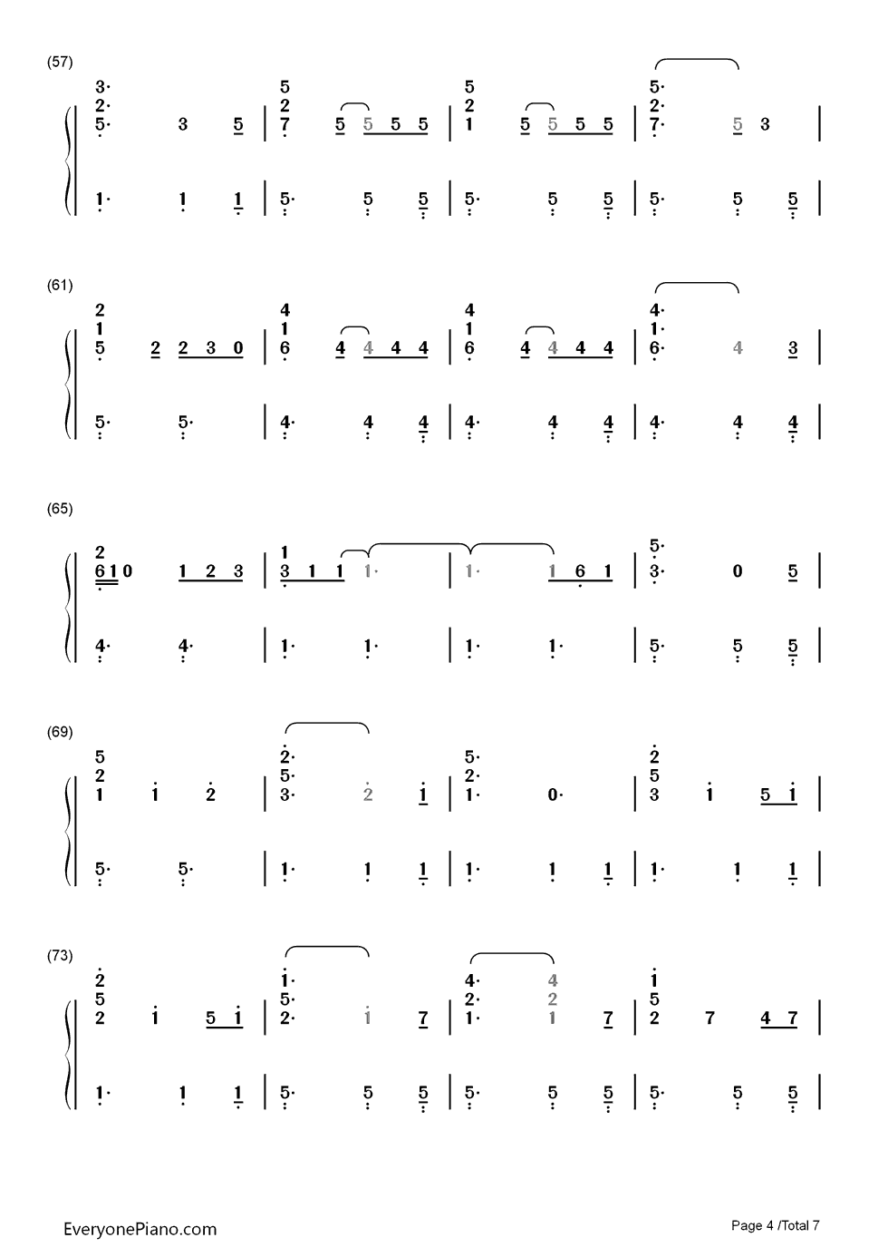 Us_Against_the_World钢琴简谱_数字双手_Coldplay